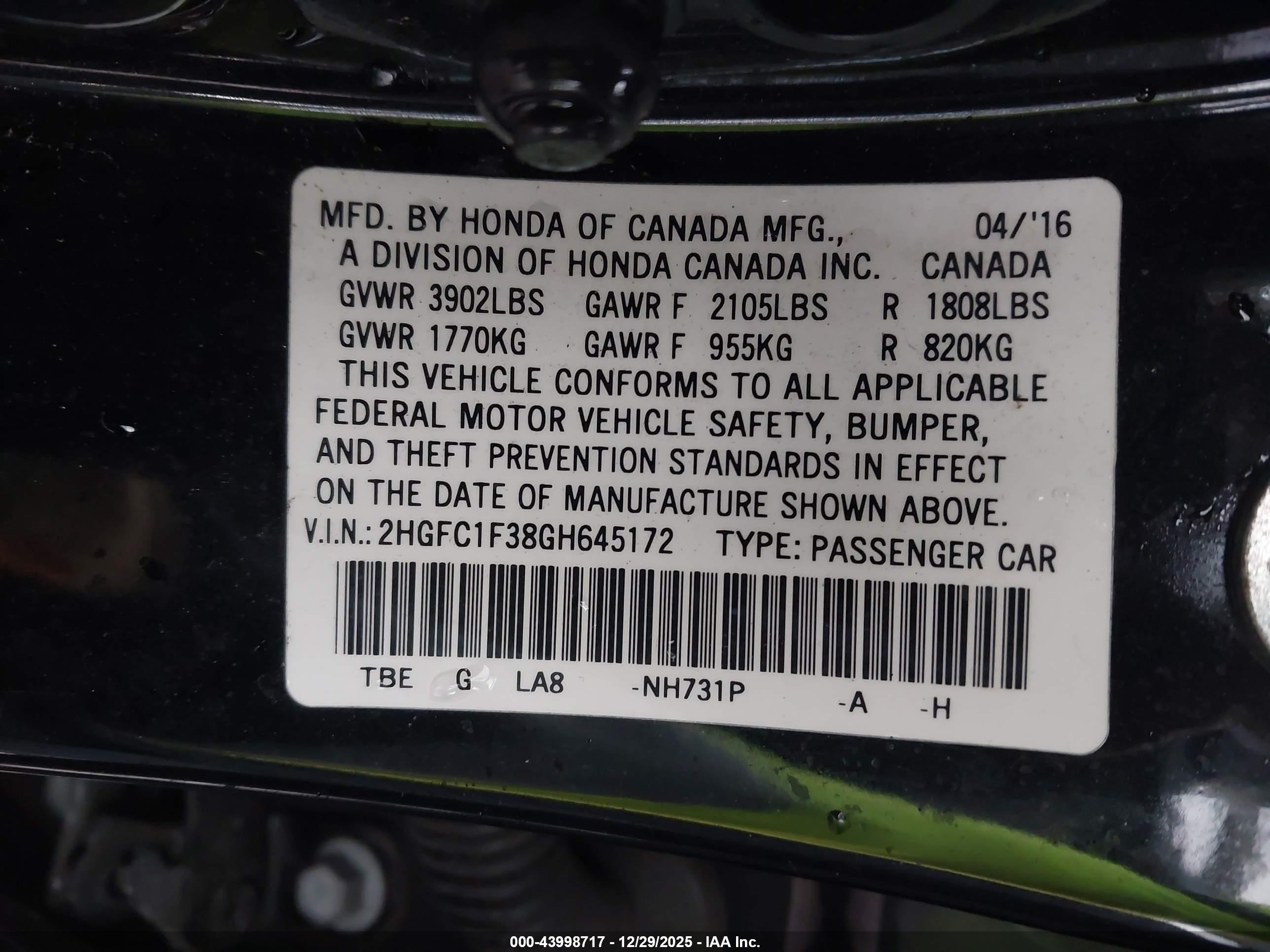 HONDA CIVIC image 9