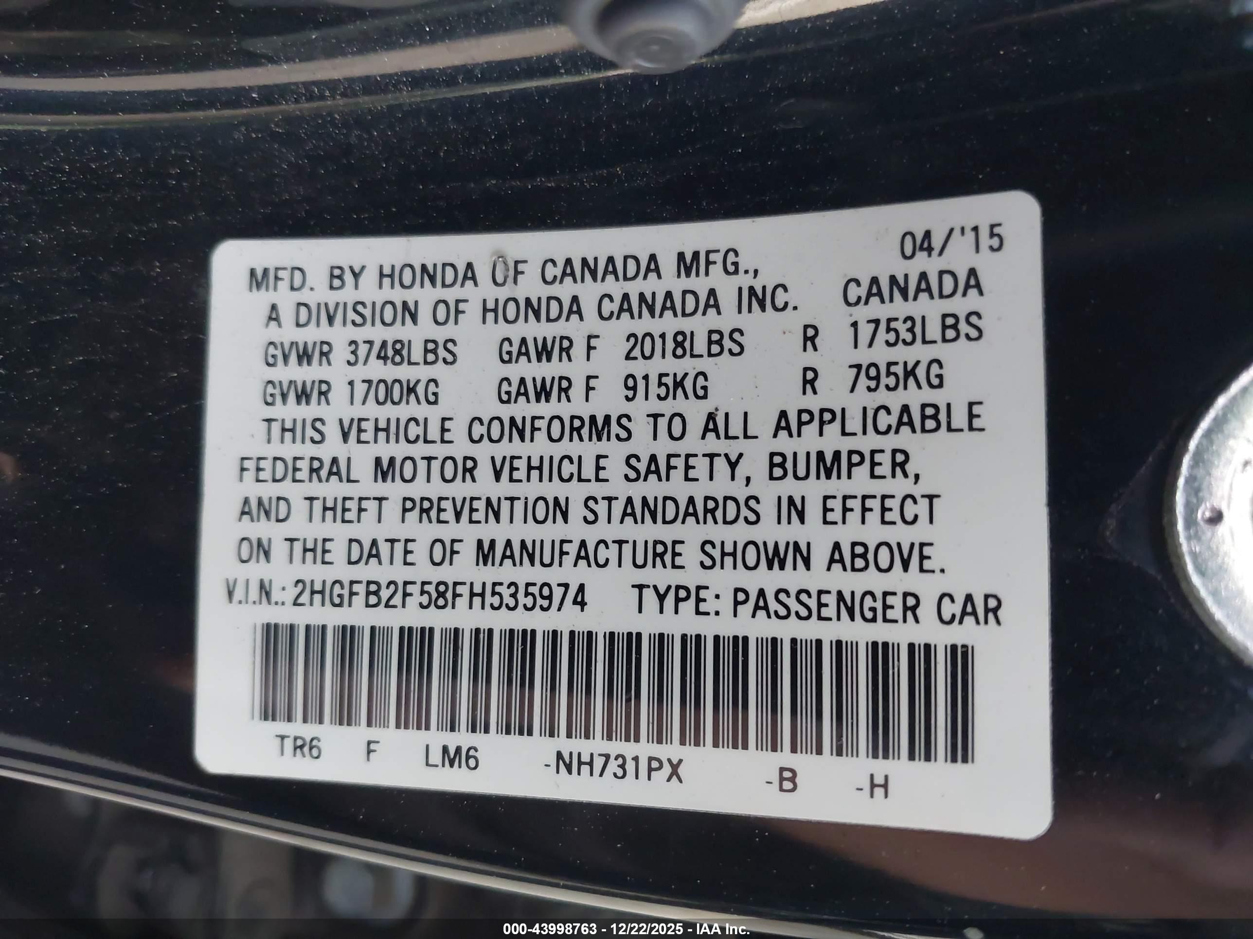 HONDA CIVIC image 9