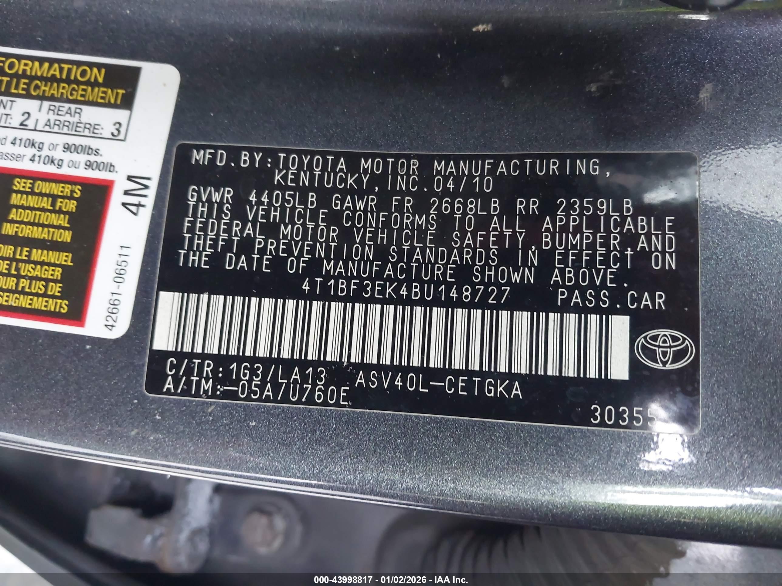 TOYOTA CAMRY image 9