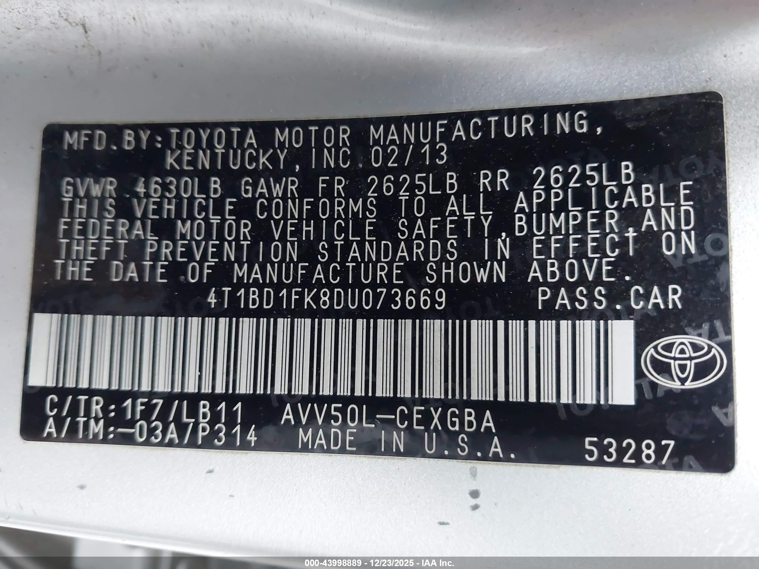 TOYOTA CAMRY image 9