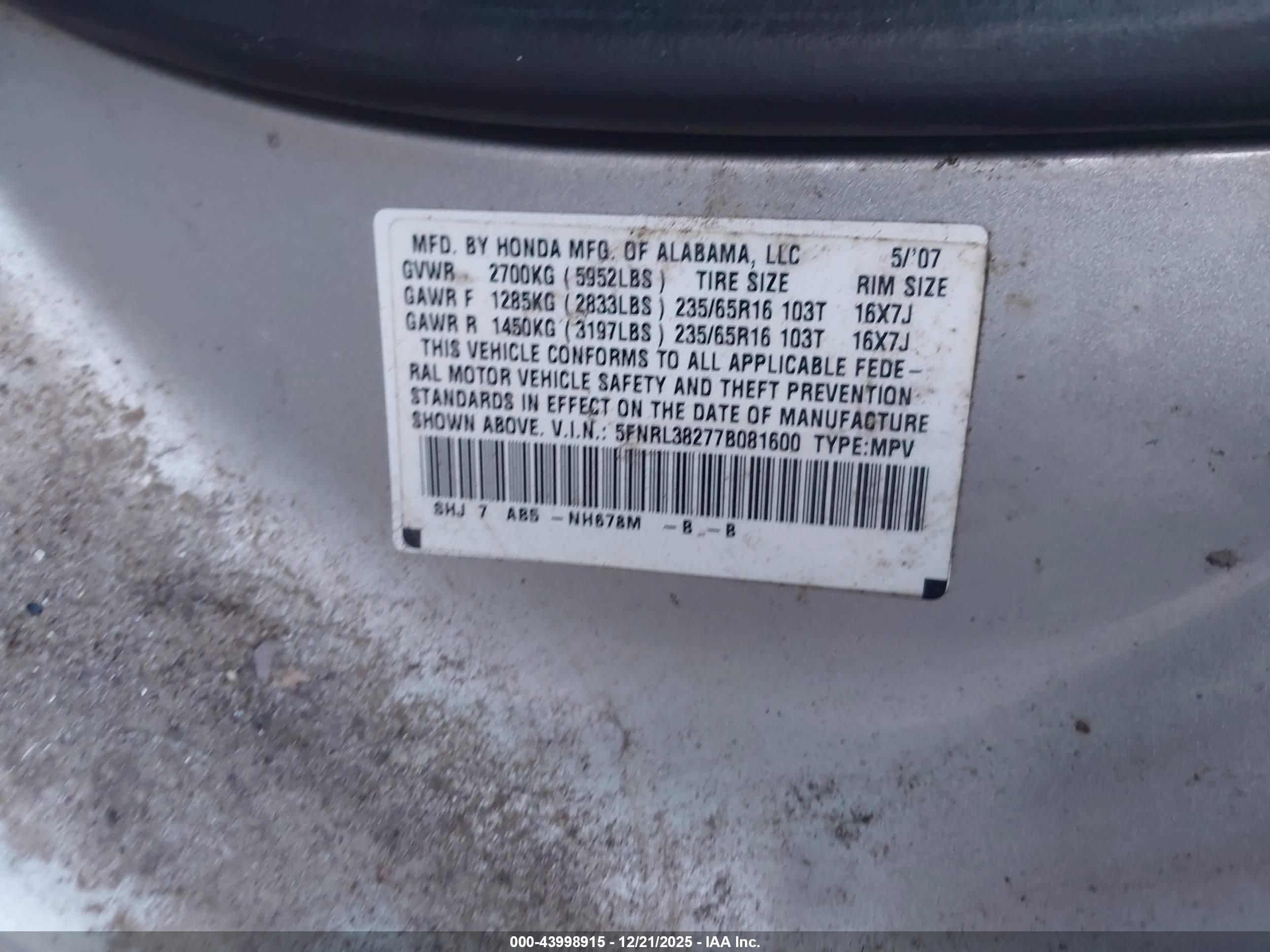 HONDA ODYSSEY image 9