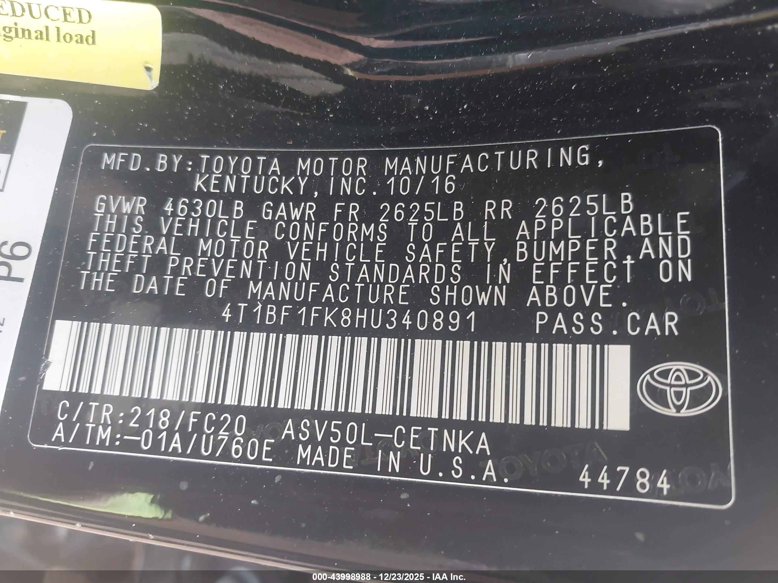 TOYOTA CAMRY image 9