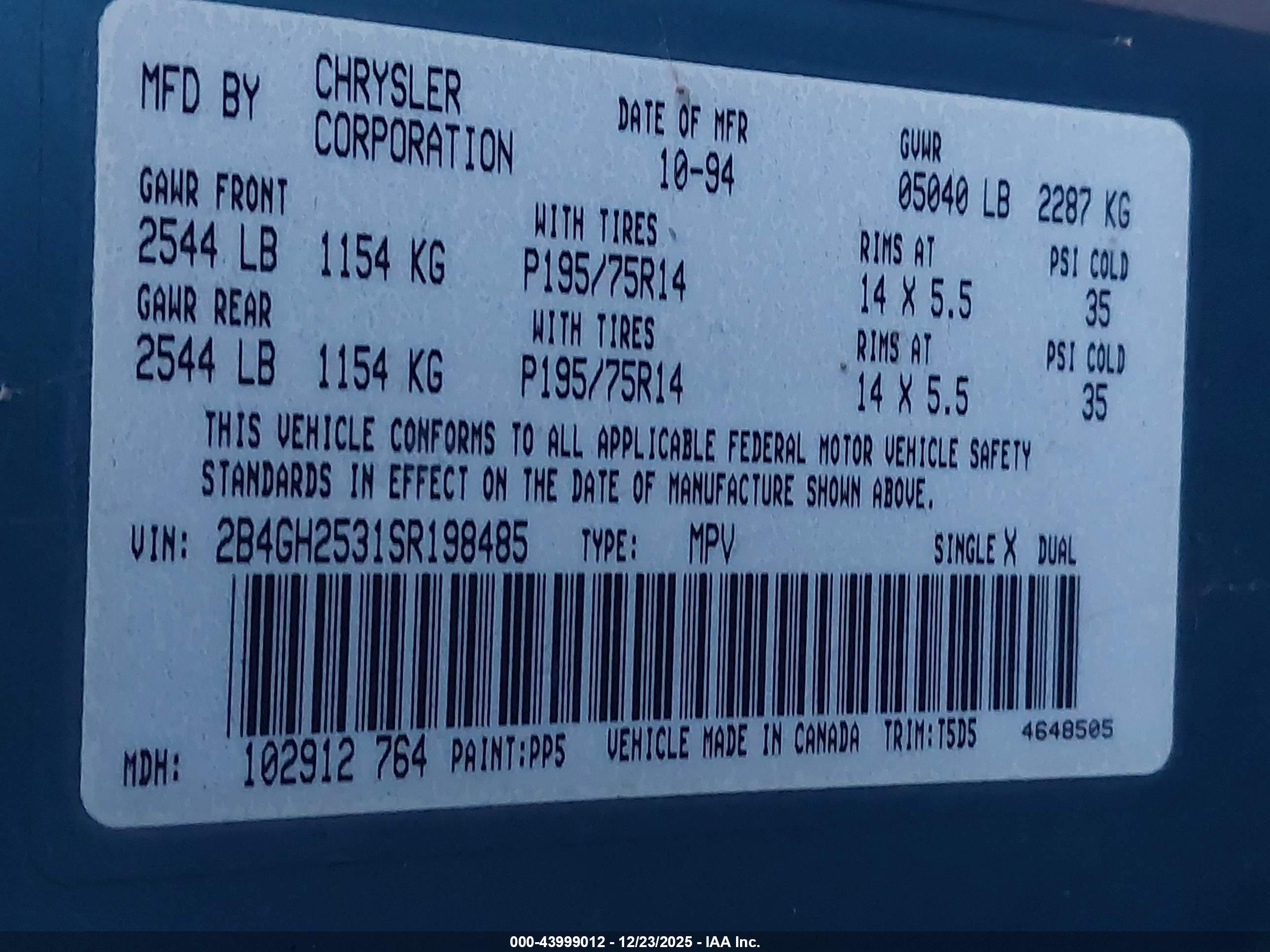 DODGE CARAVAN image 9