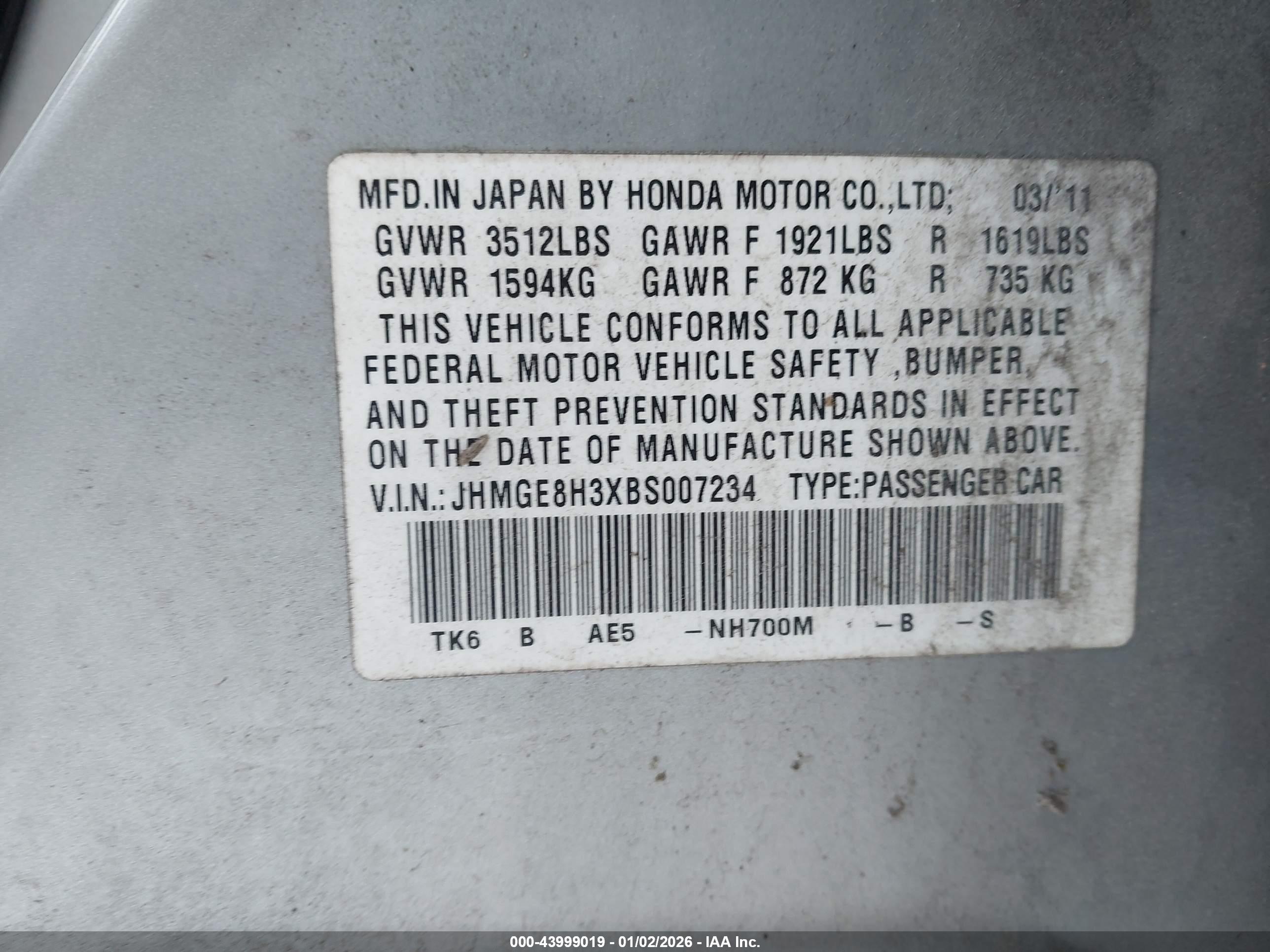 HONDA FIT image 9