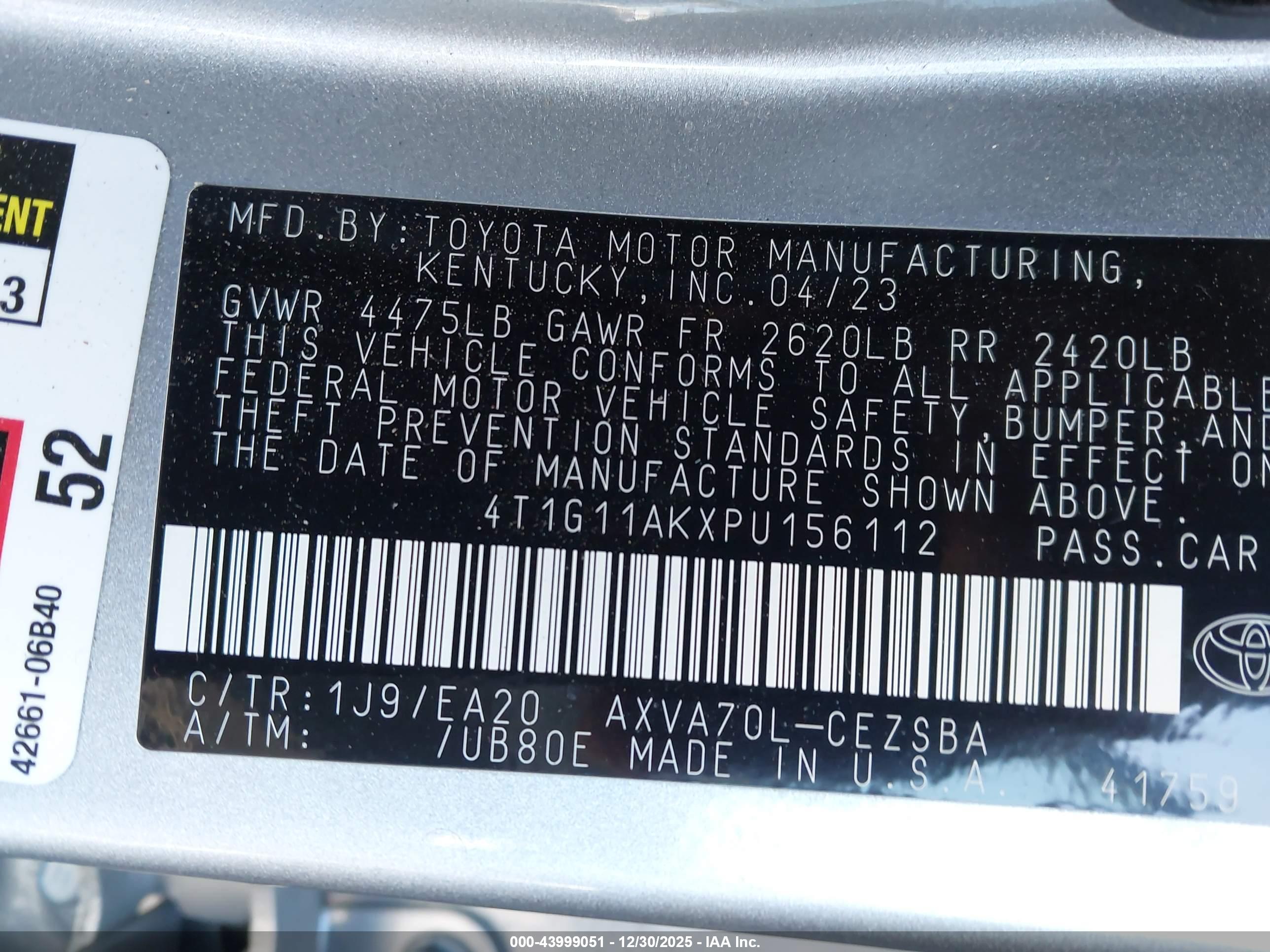 TOYOTA CAMRY image 9
