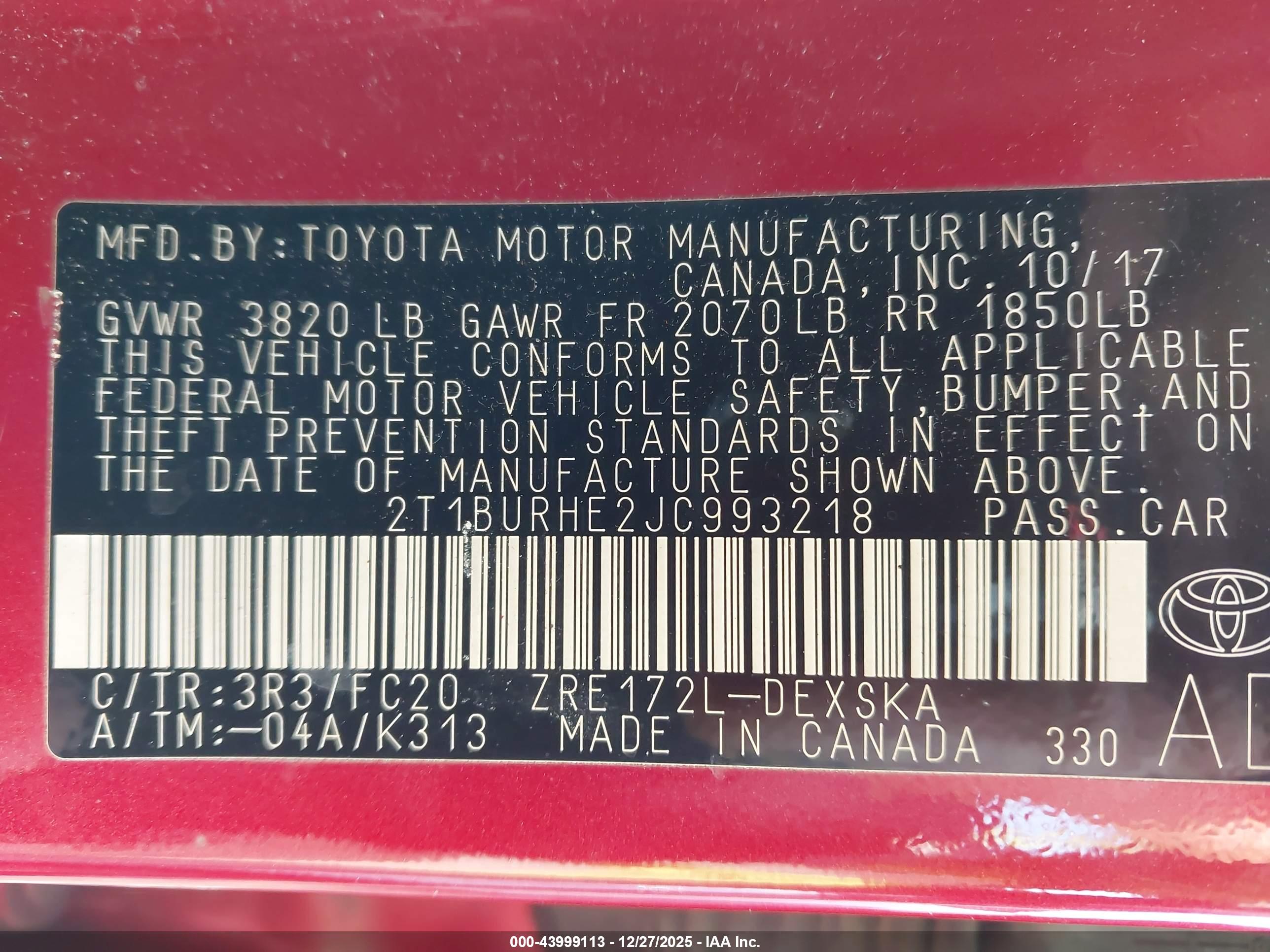 TOYOTA COROLLA image 9
