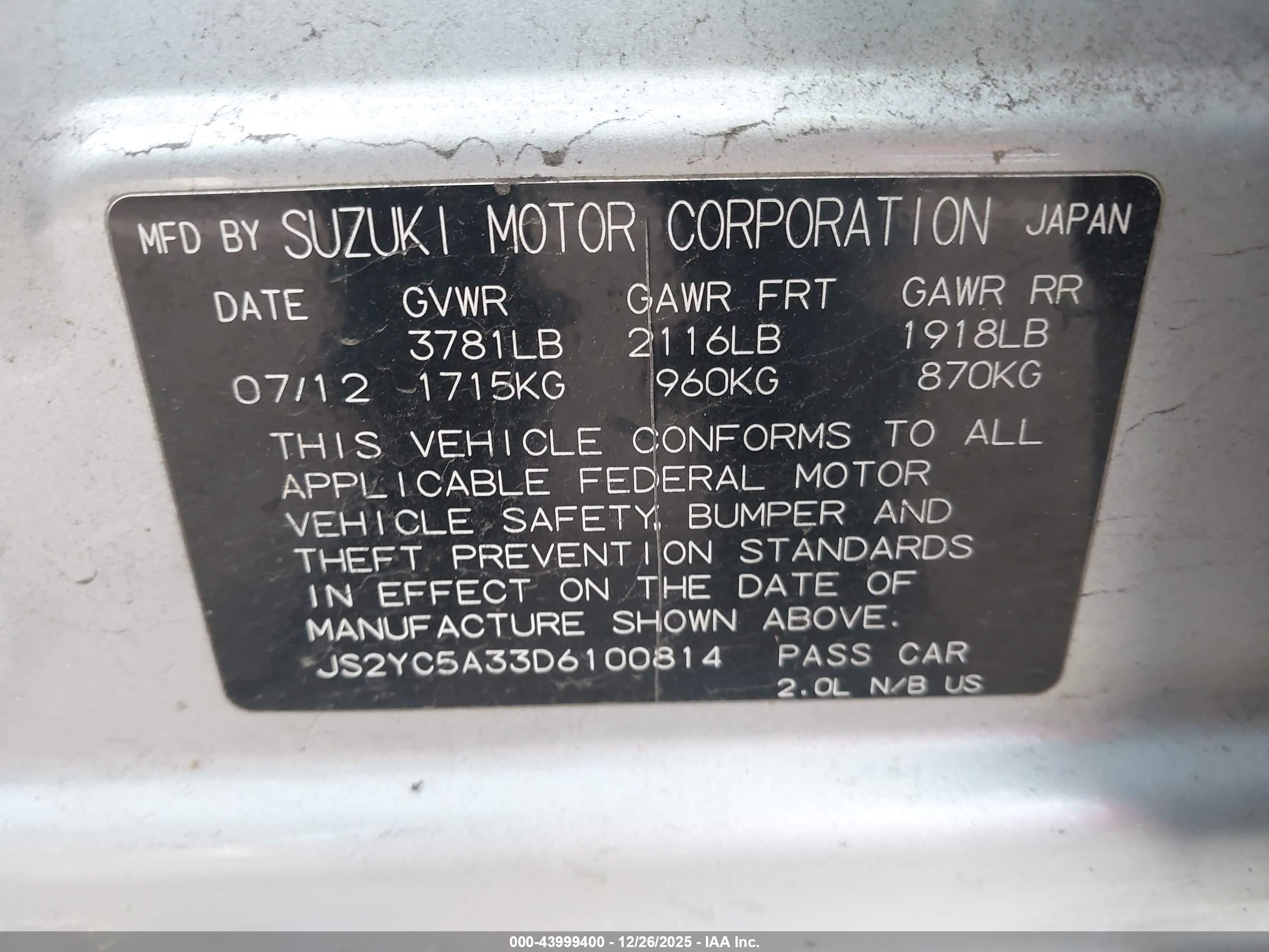 SUZUKI SX4 image 9