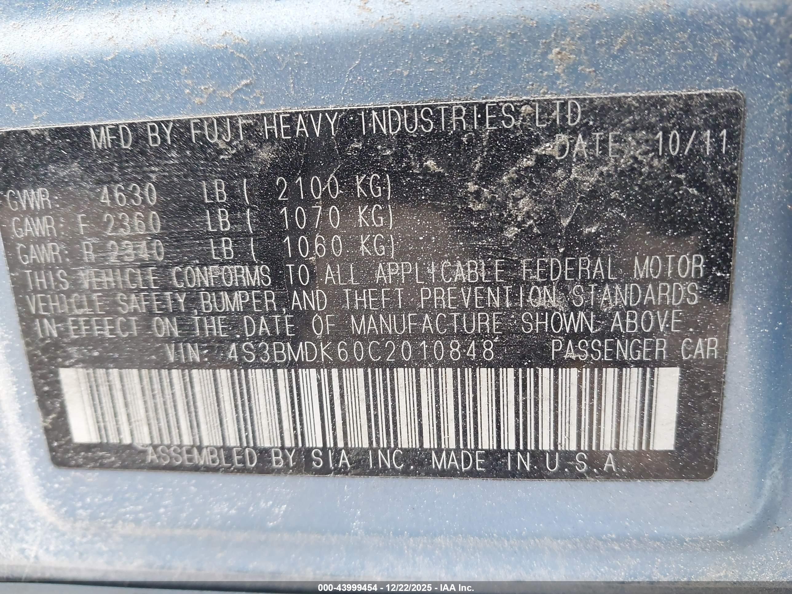 SUBARU LEGACY image 9