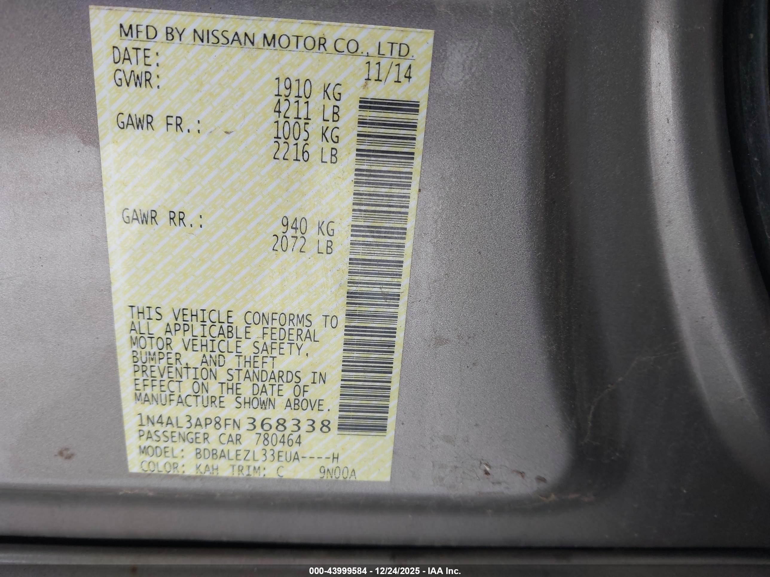 NISSAN ALTIMA image 9