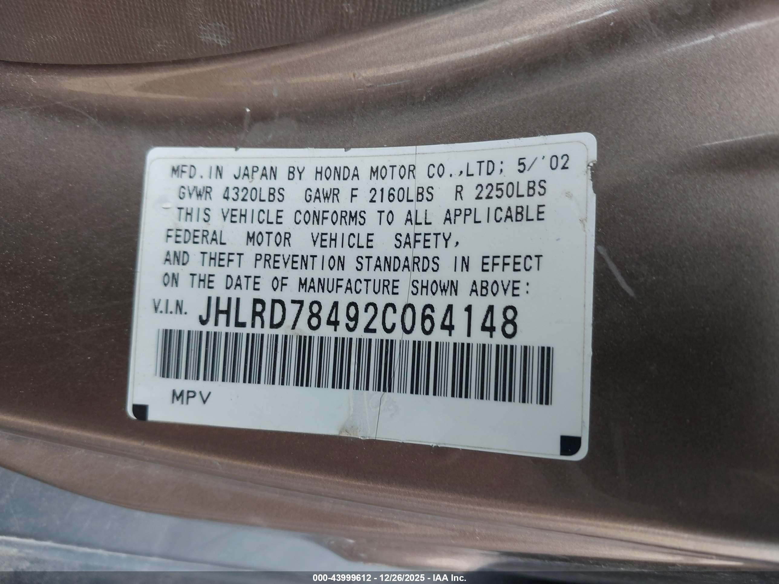 HONDA CR-V image 9