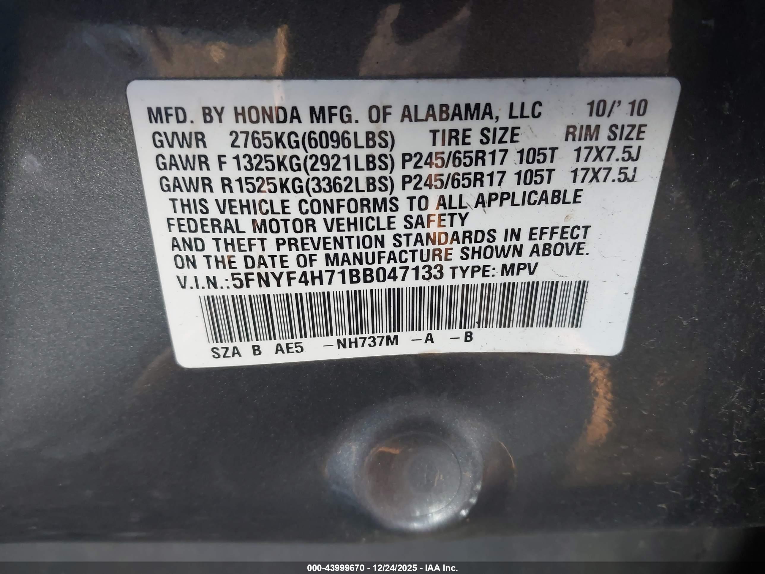 HONDA PILOT image 9