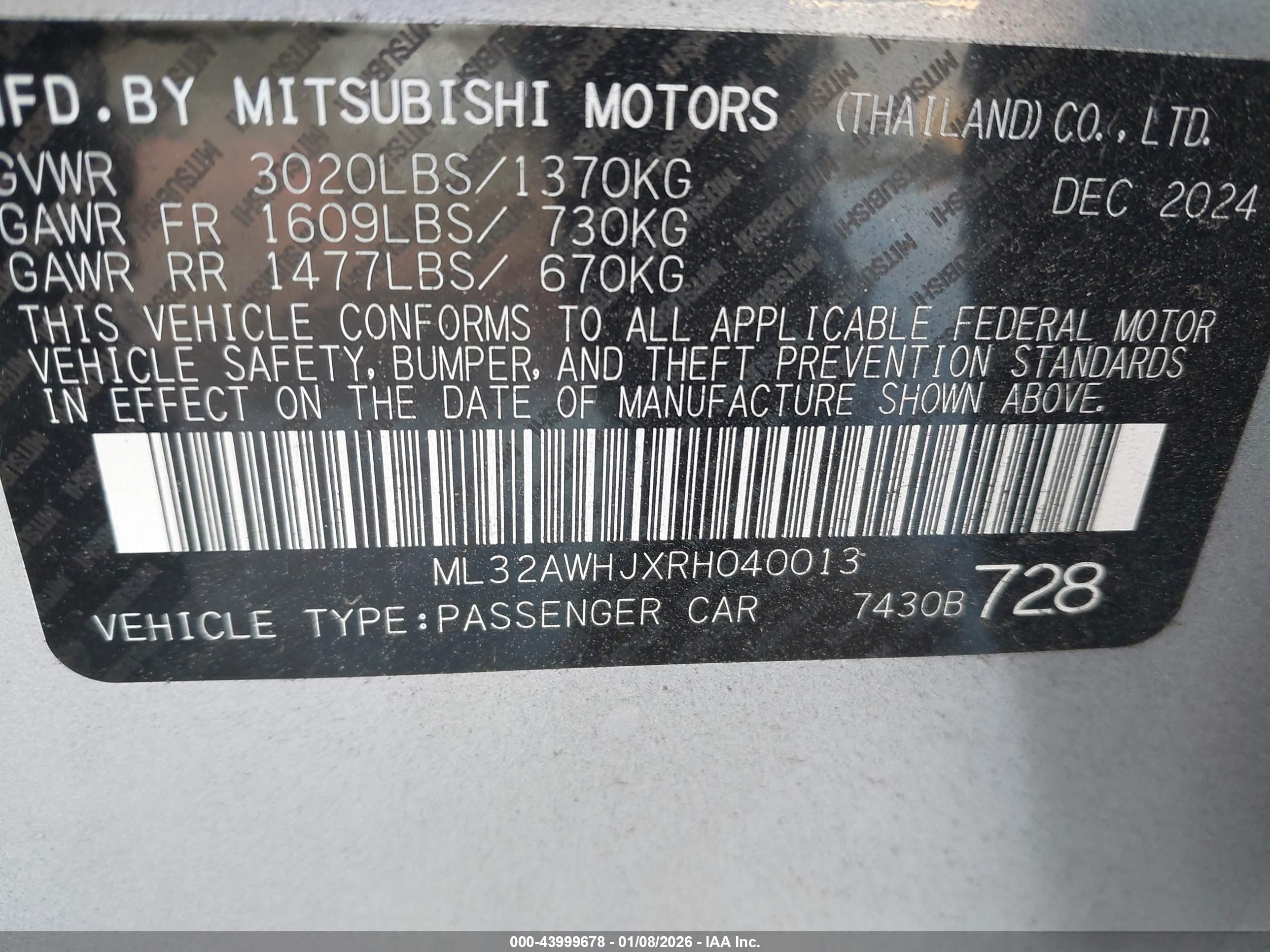 MITSUBISHI MIRAGE image 9