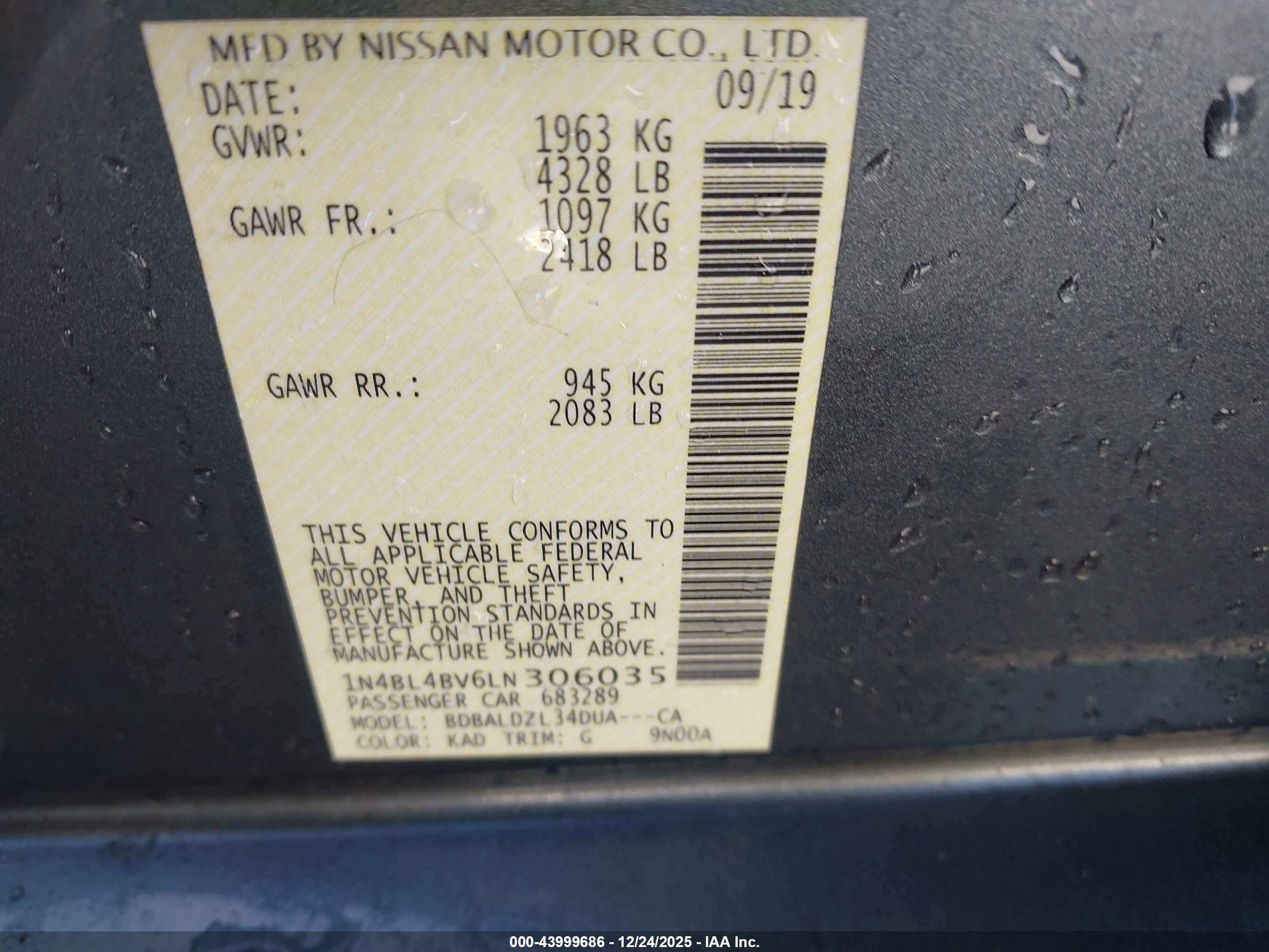 NISSAN ALTIMA image 9