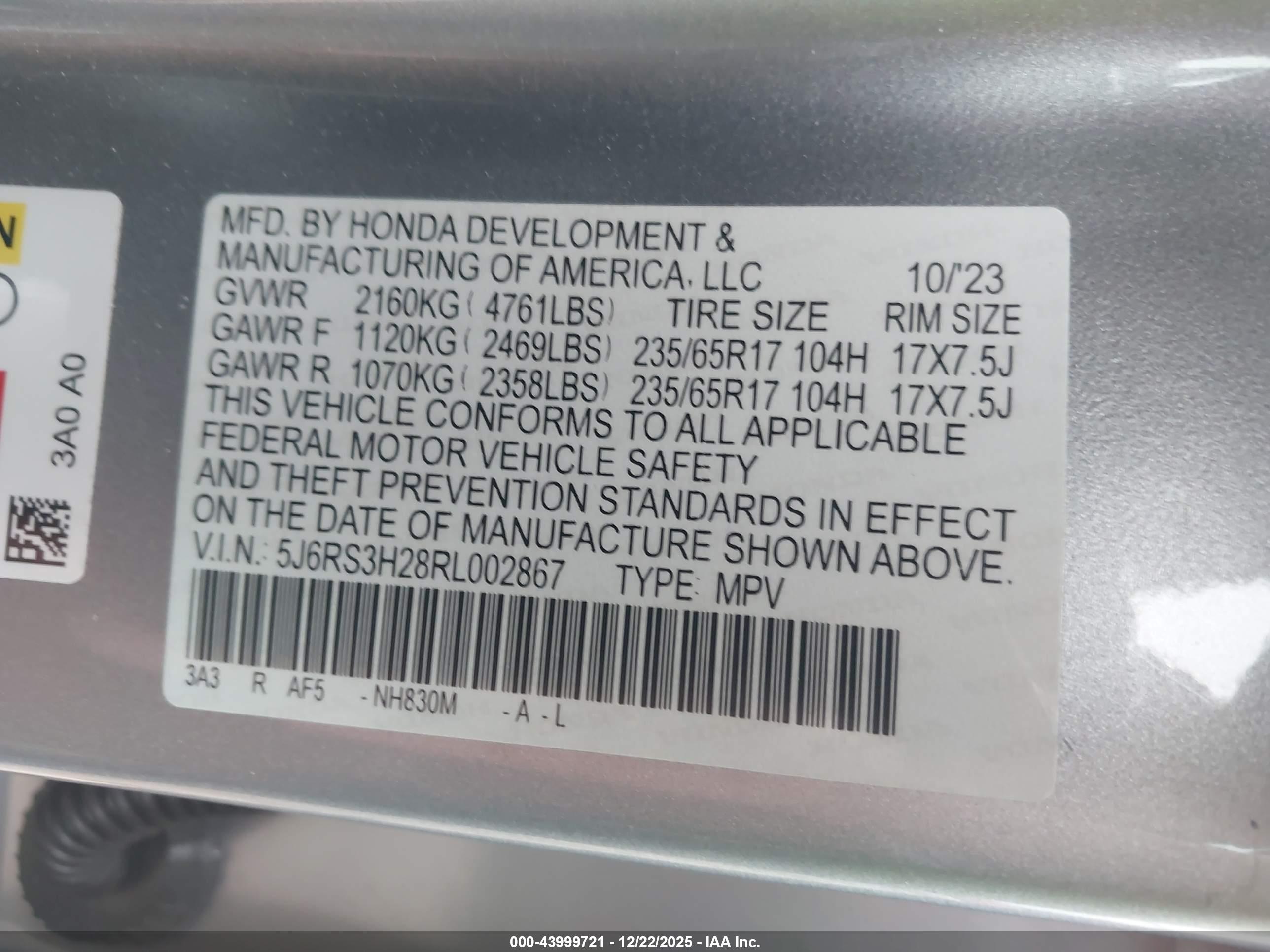 HONDA CR-V image 9