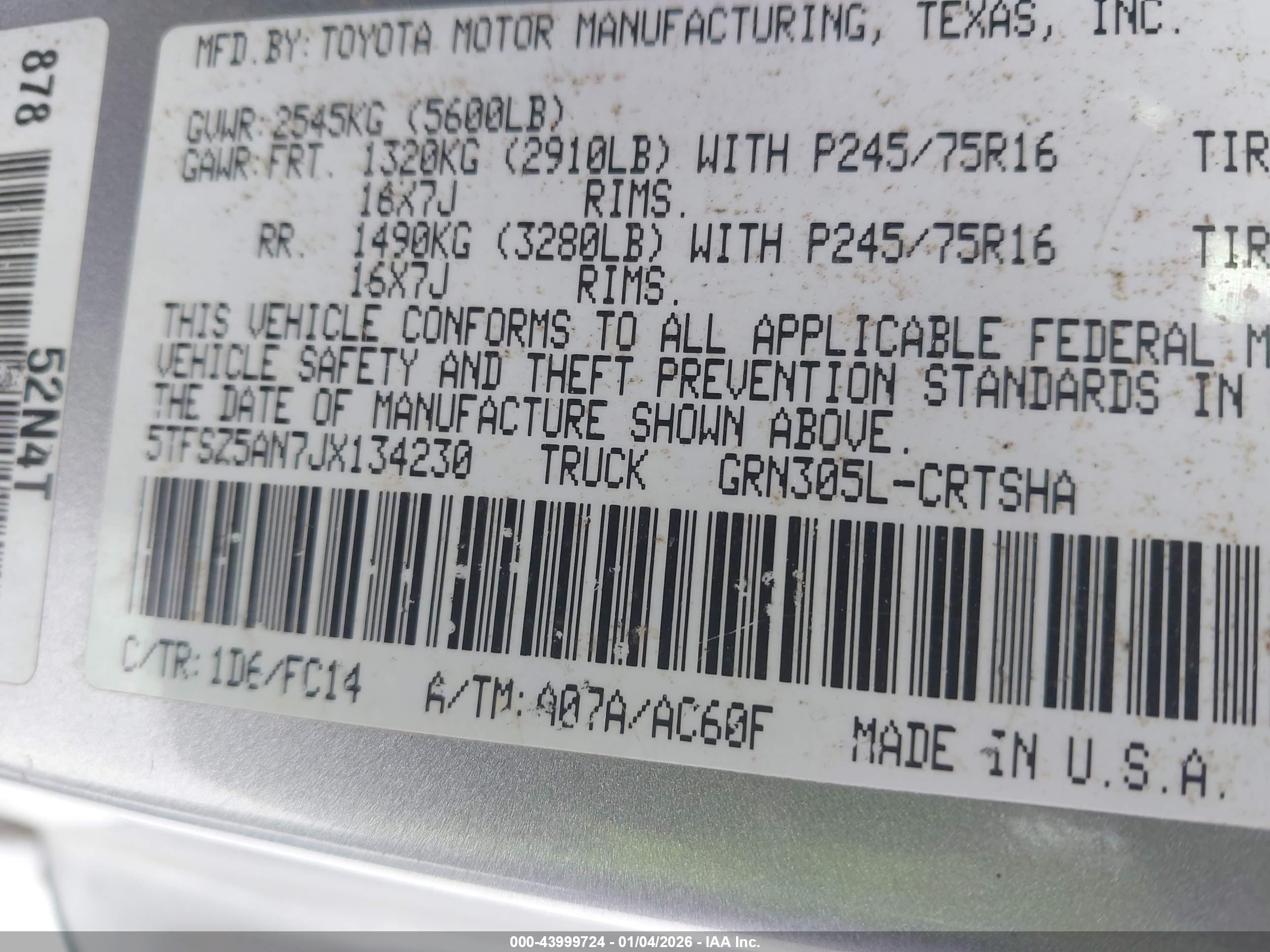 TOYOTA TACOMA image 9