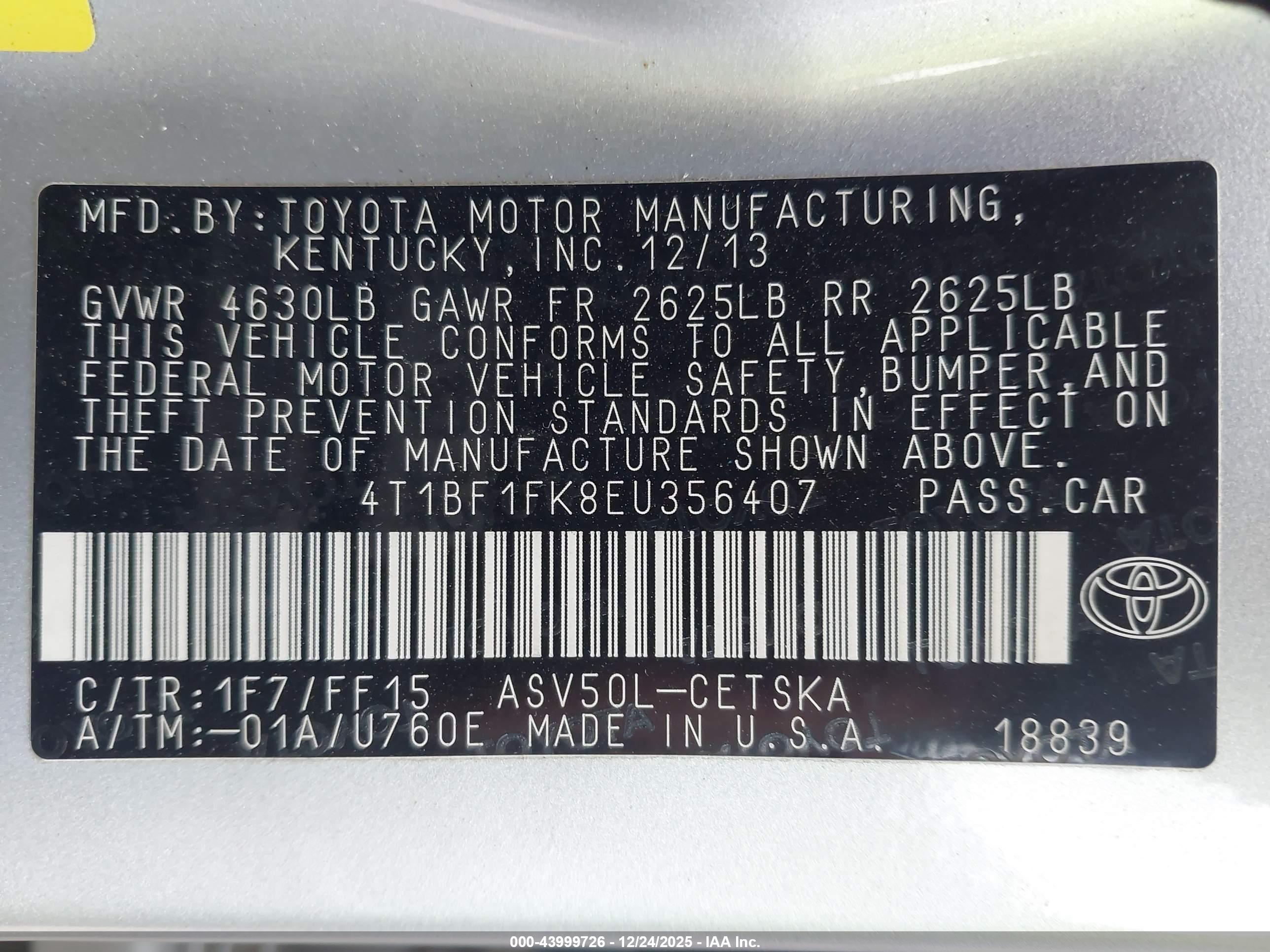 TOYOTA CAMRY image 9