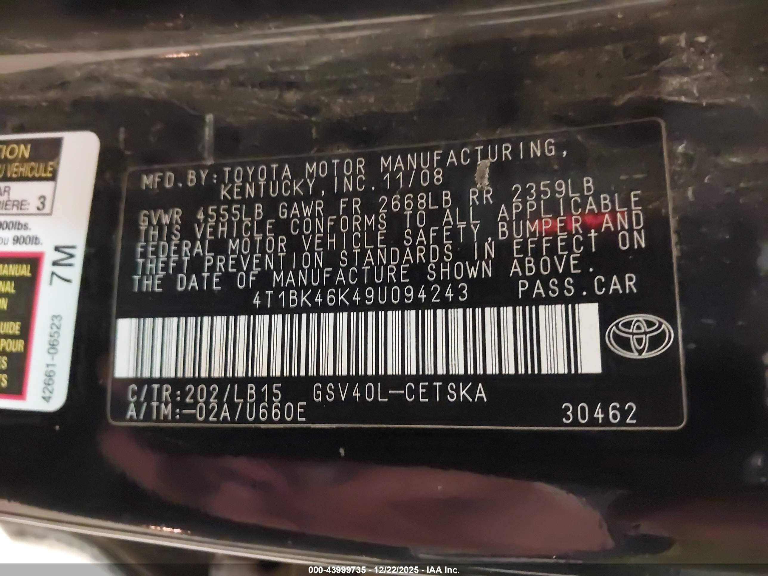 TOYOTA CAMRY image 9