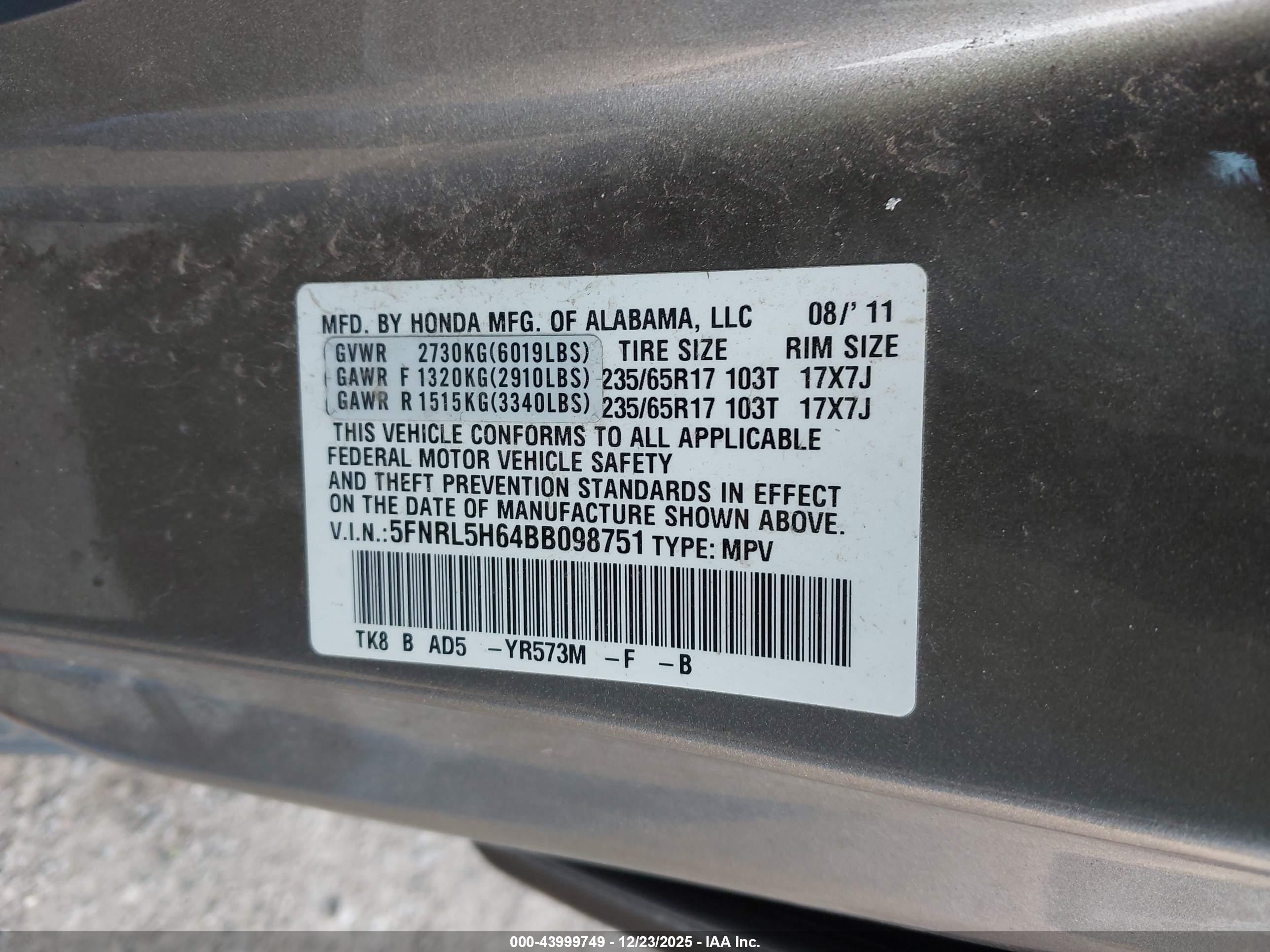 HONDA ODYSSEY image 9
