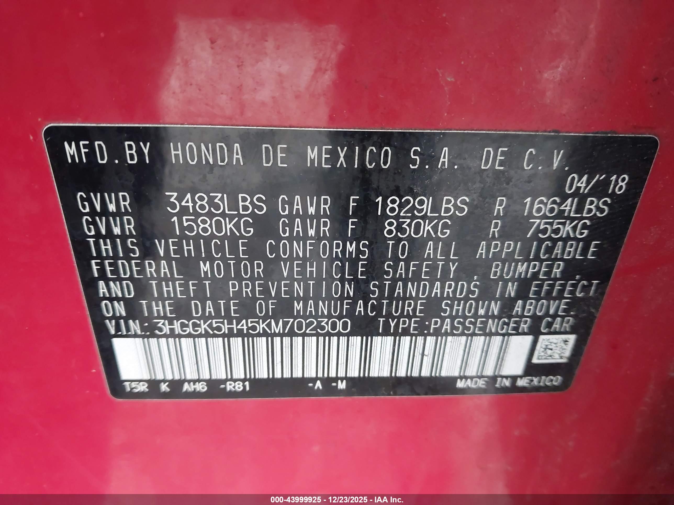 HONDA FIT image 9