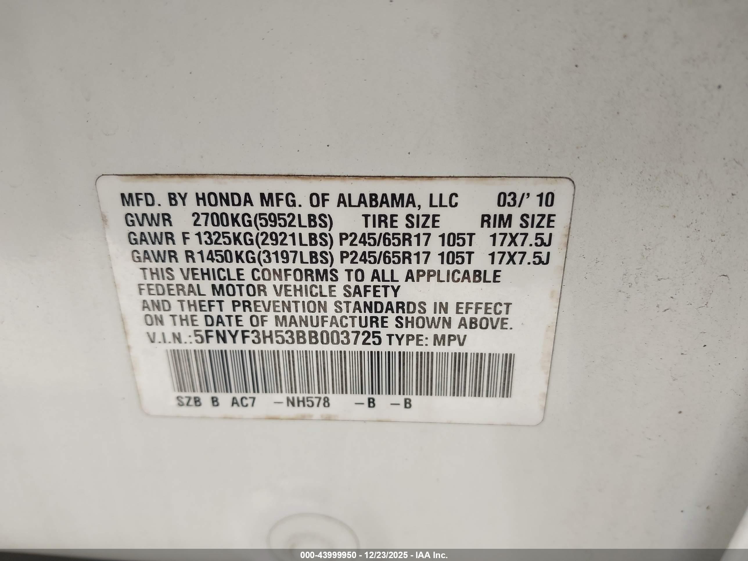 HONDA PILOT image 9