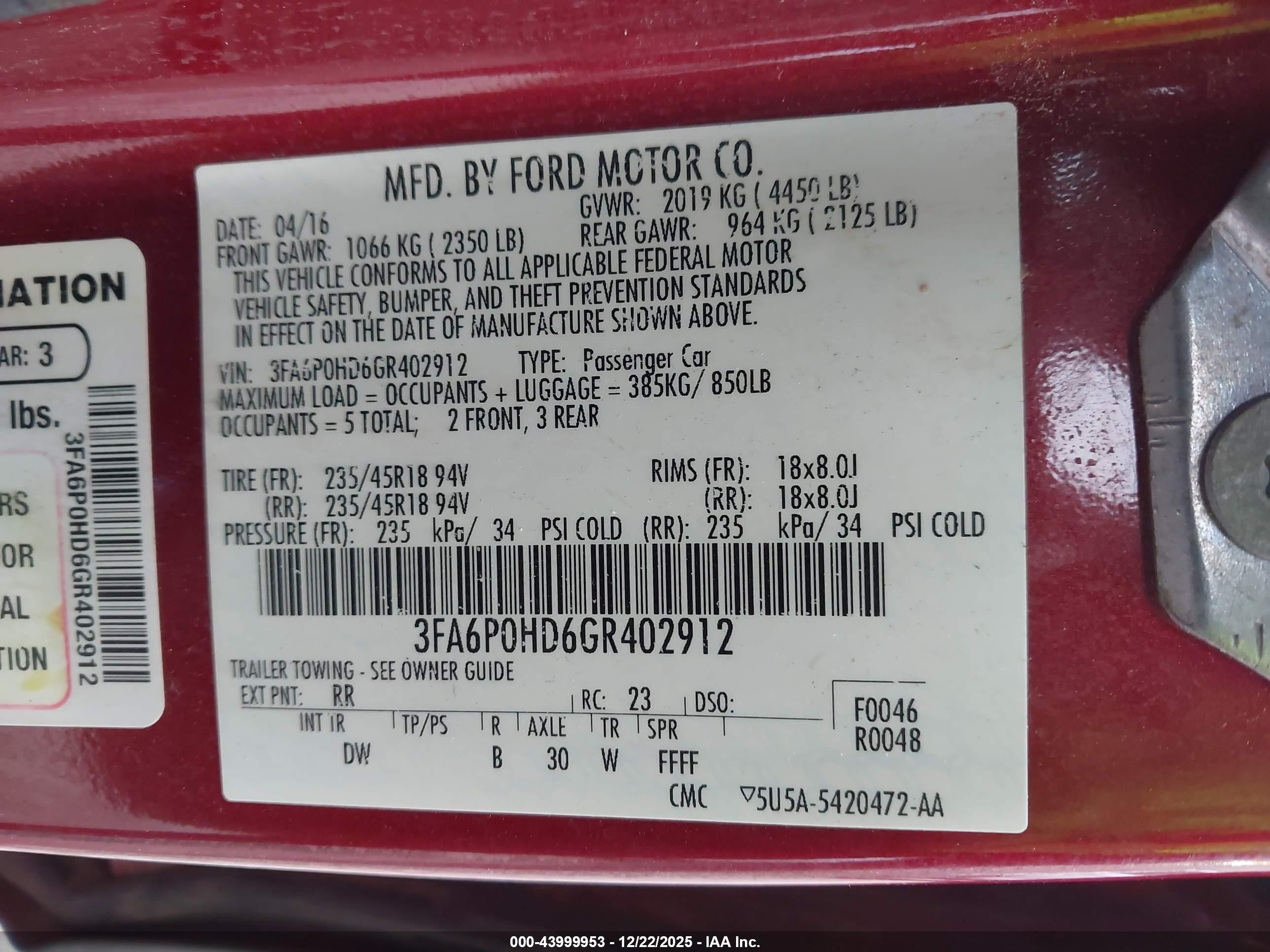 FORD FUSION image 9