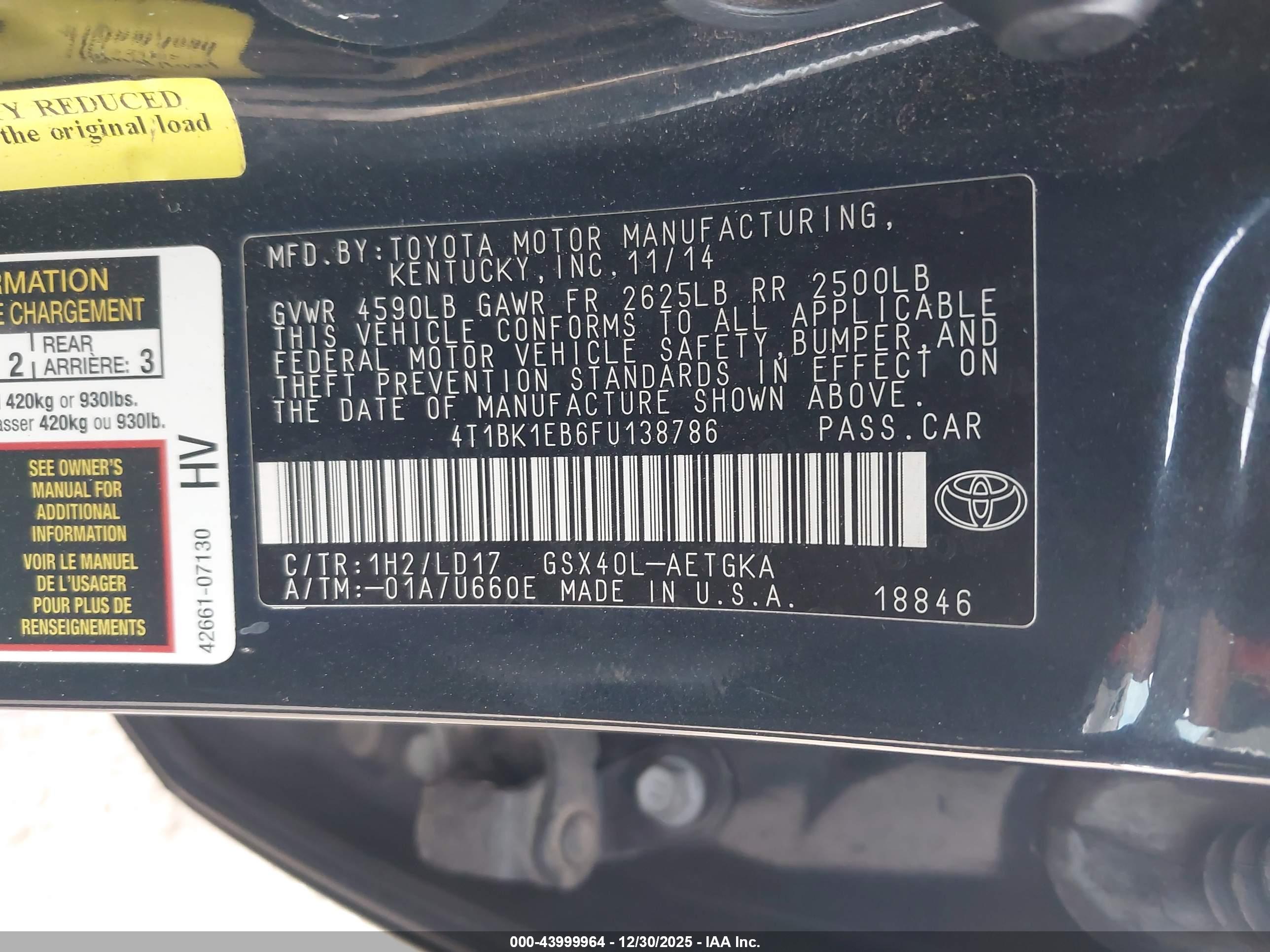 TOYOTA AVALON image 9