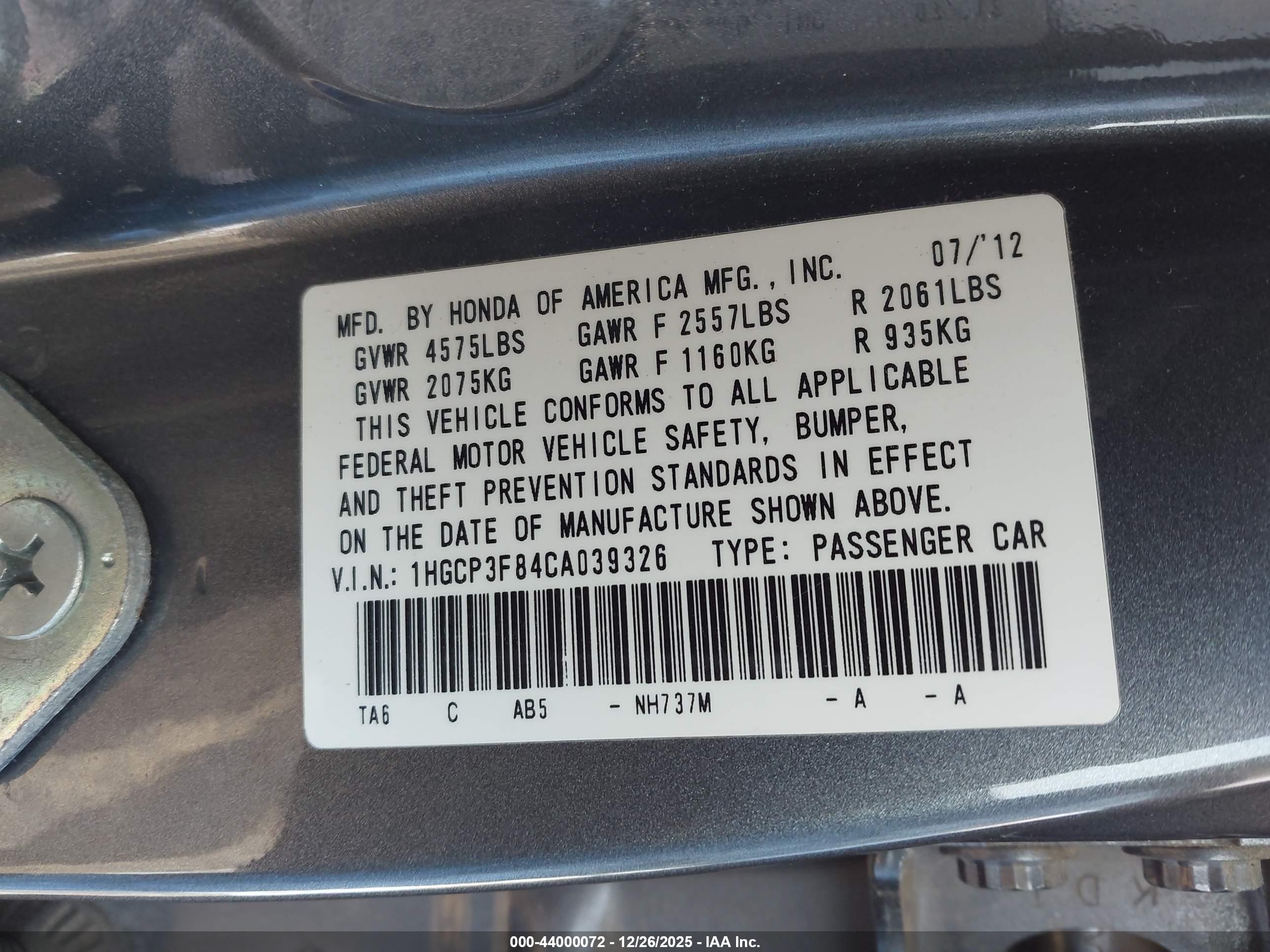 HONDA ACCORD image 9
