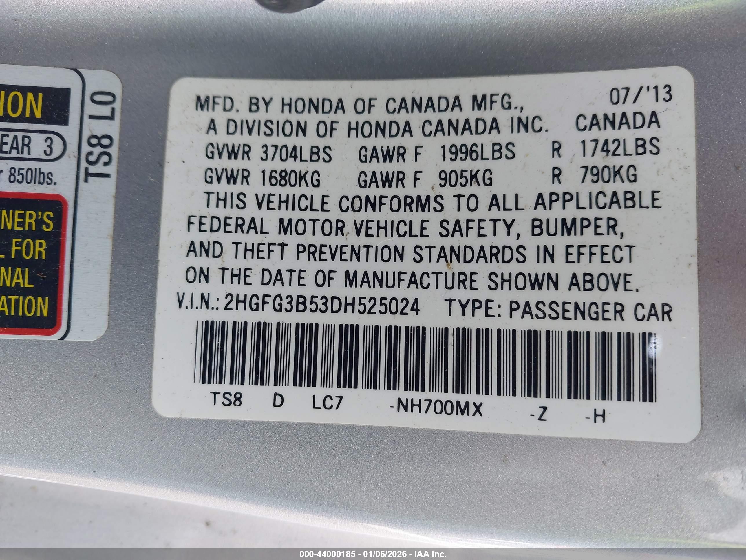 HONDA CIVIC image 9