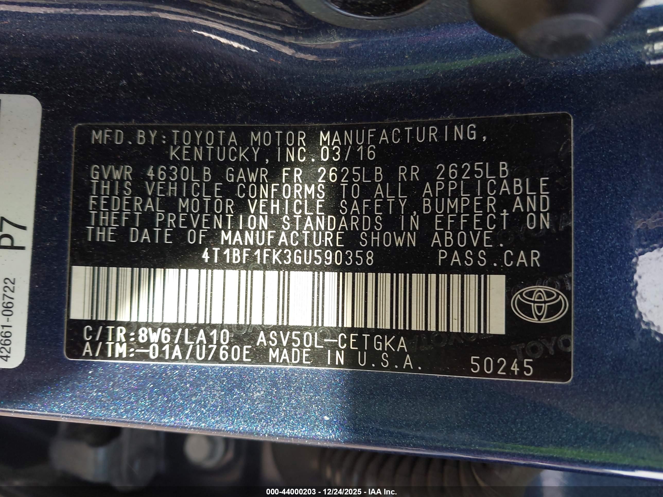 TOYOTA CAMRY image 9