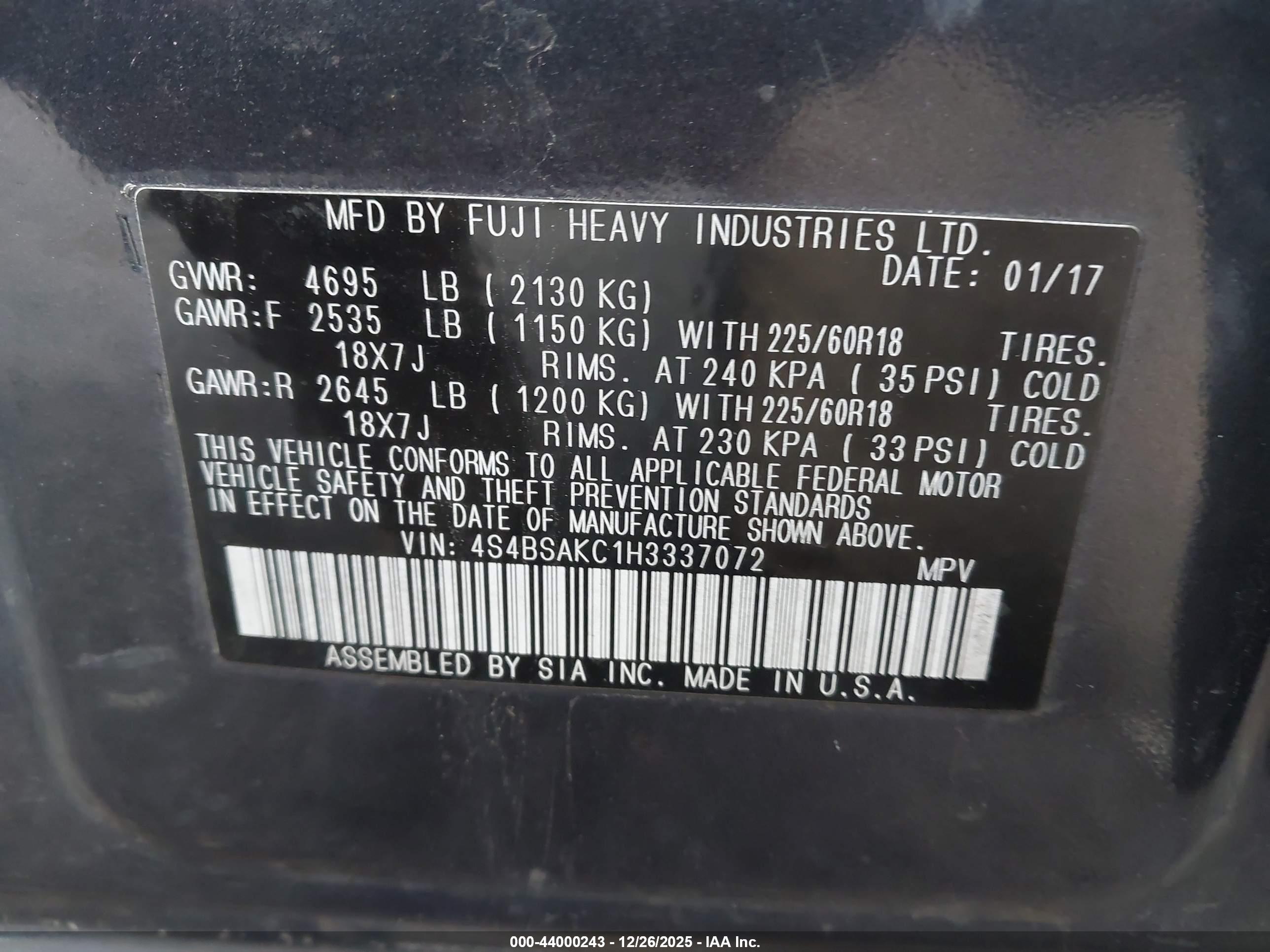 SUBARU OUTBACK image 9