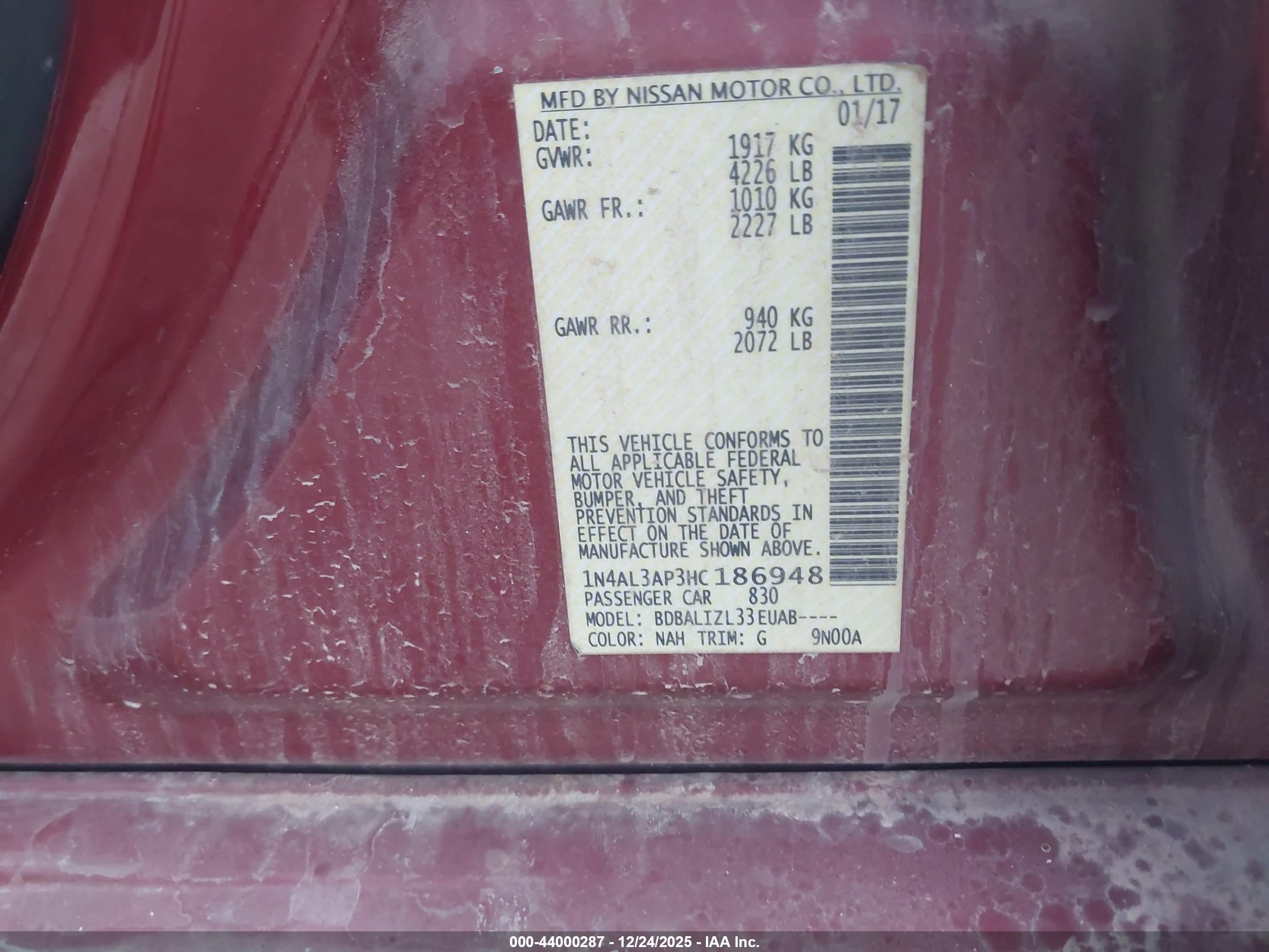 NISSAN ALTIMA image 9