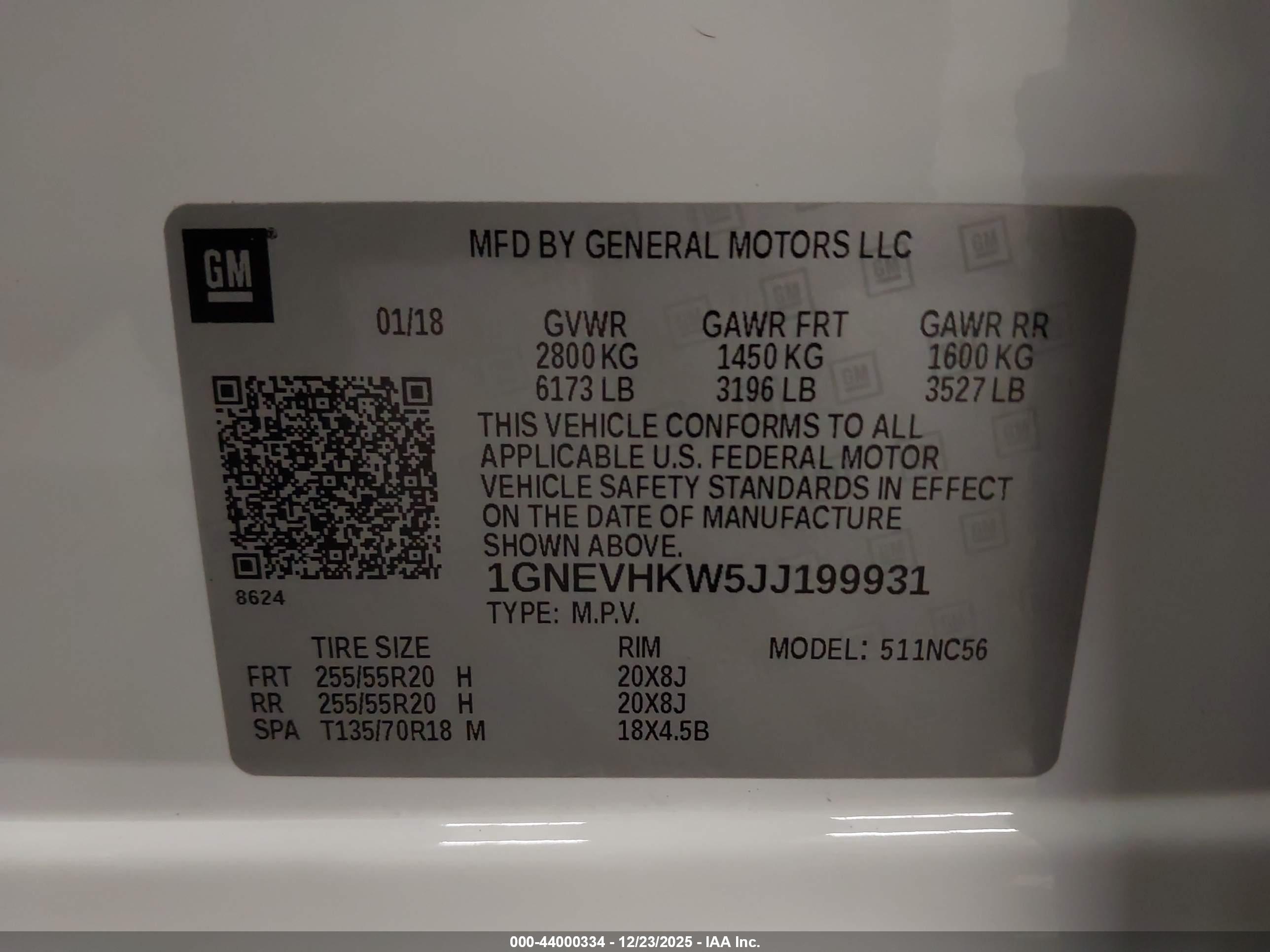 CHEVROLET TRAVERSE image 9