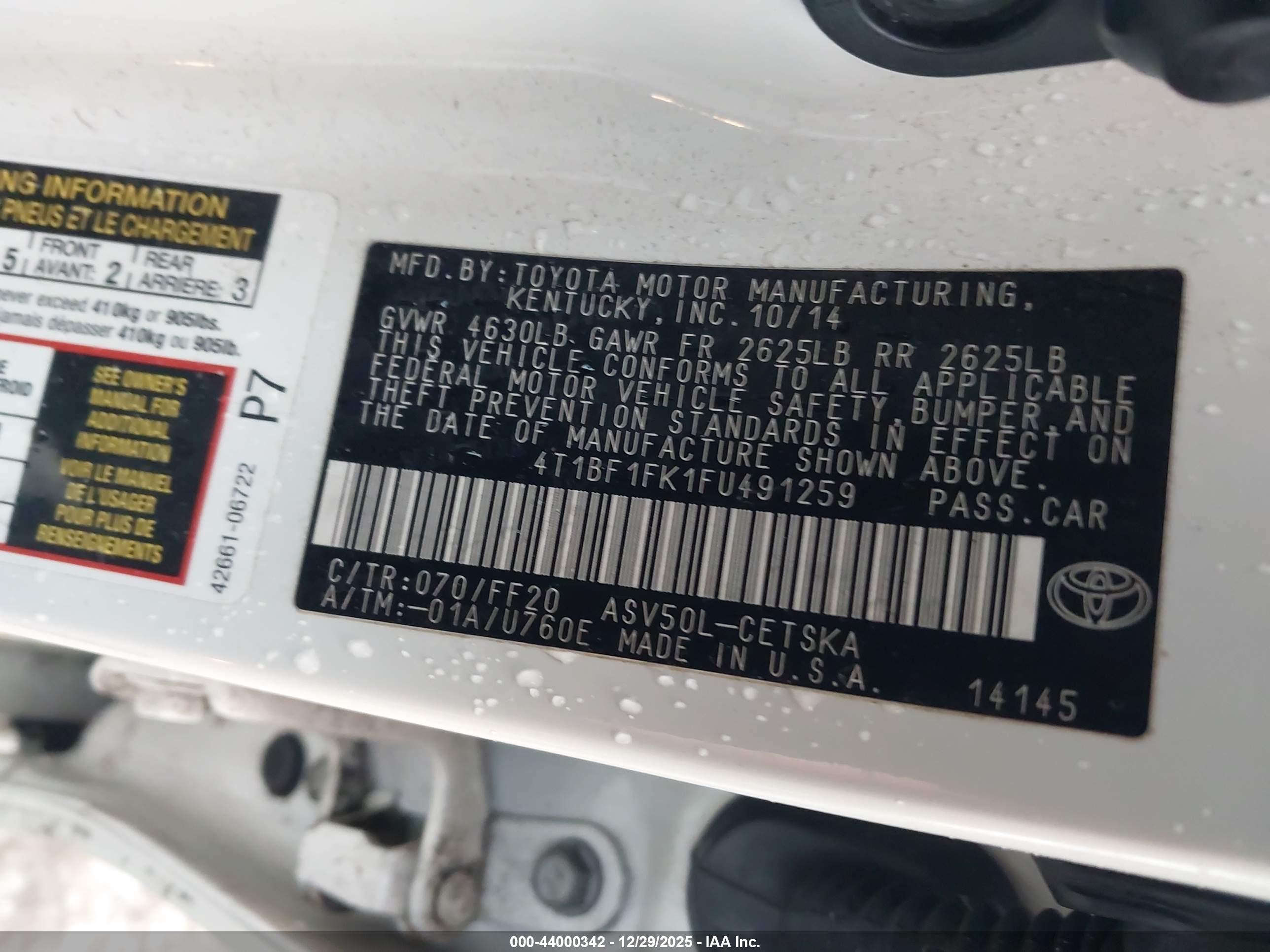TOYOTA CAMRY image 9
