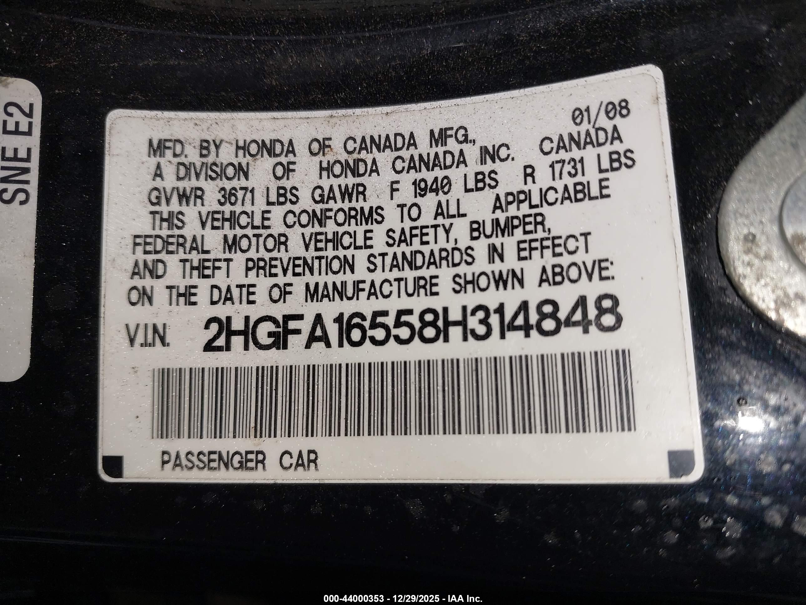 HONDA CIVIC image 9