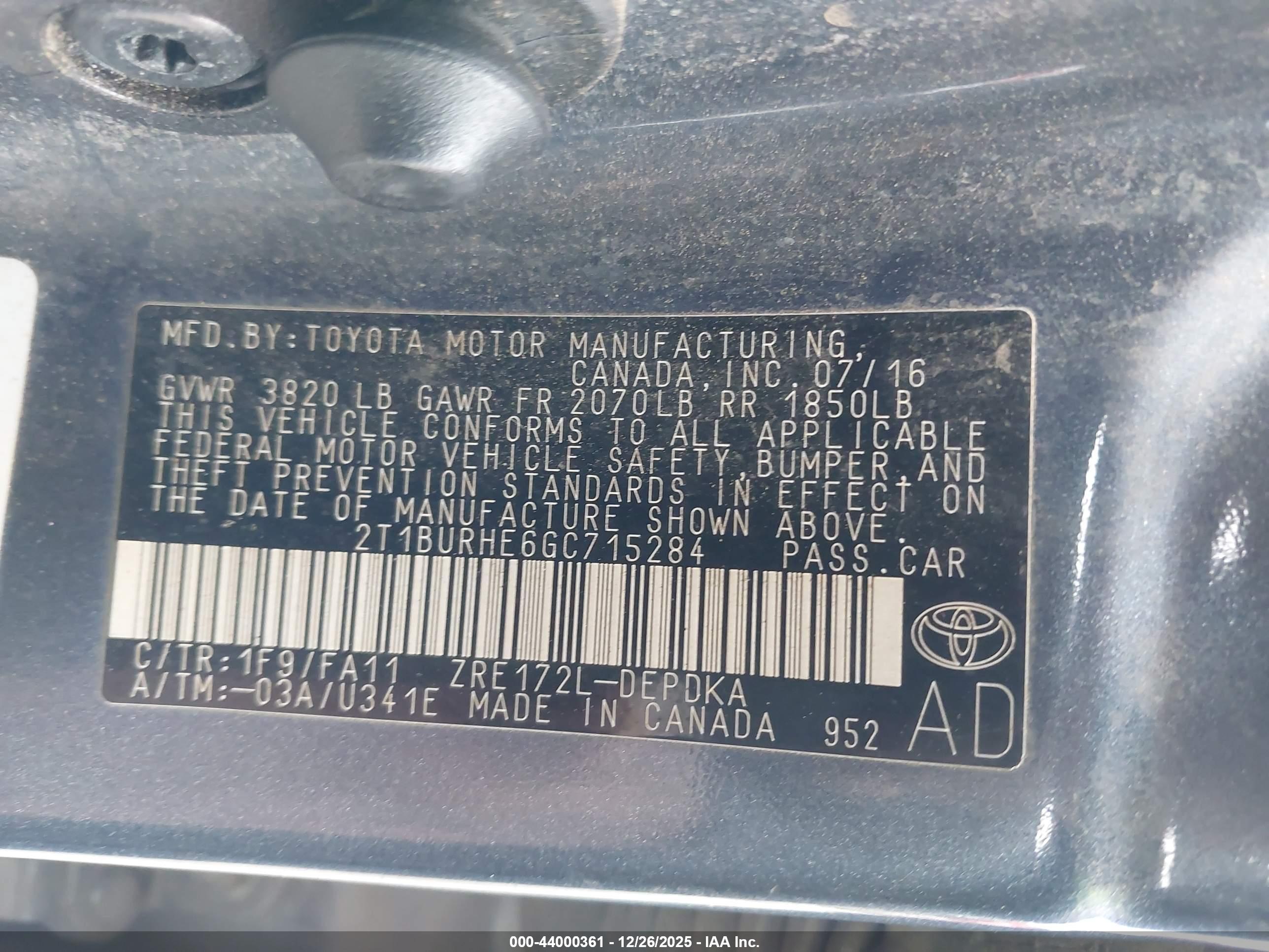 TOYOTA COROLLA image 9