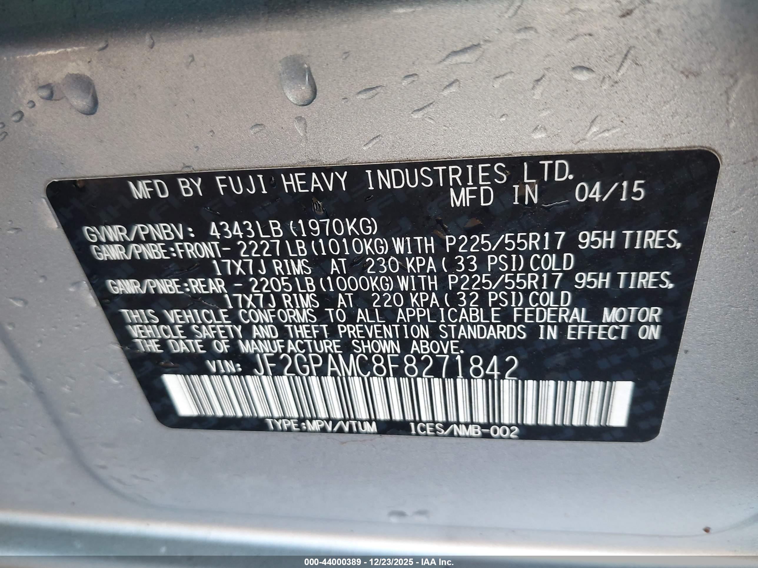 SUBARU XV image 9