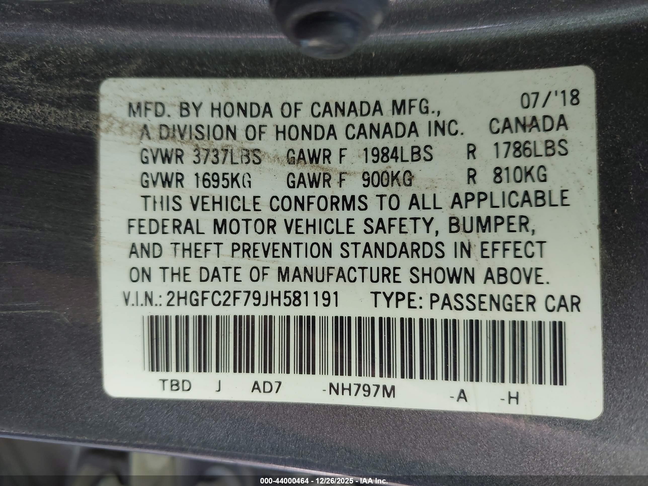 HONDA CIVIC image 9