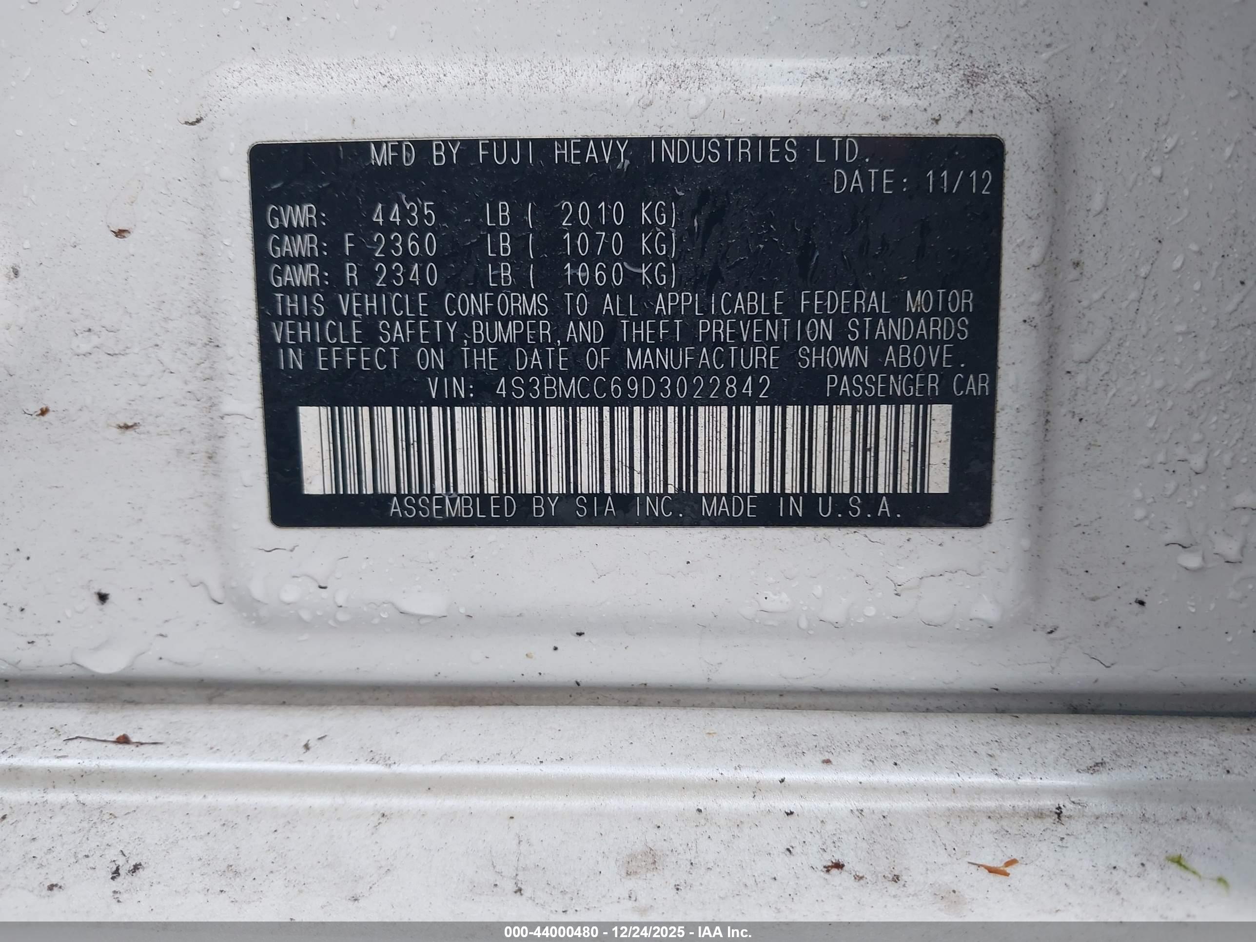 SUBARU LEGACY image 9