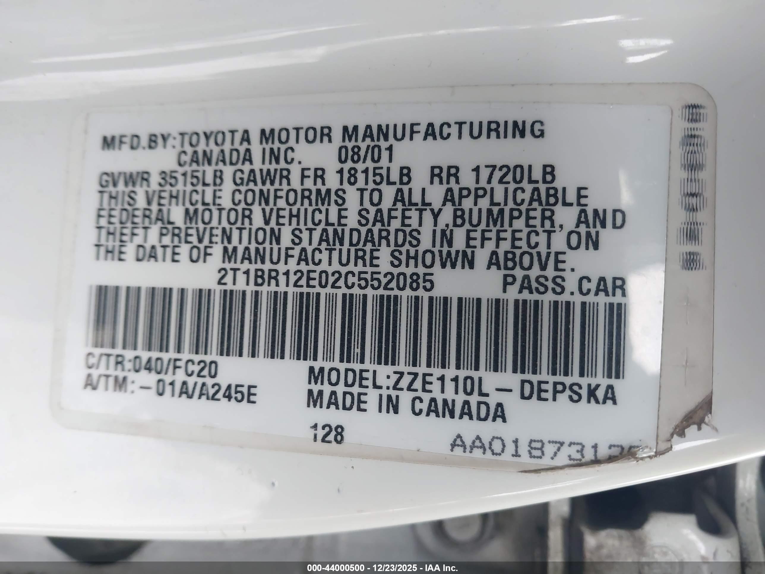TOYOTA COROLLA image 9
