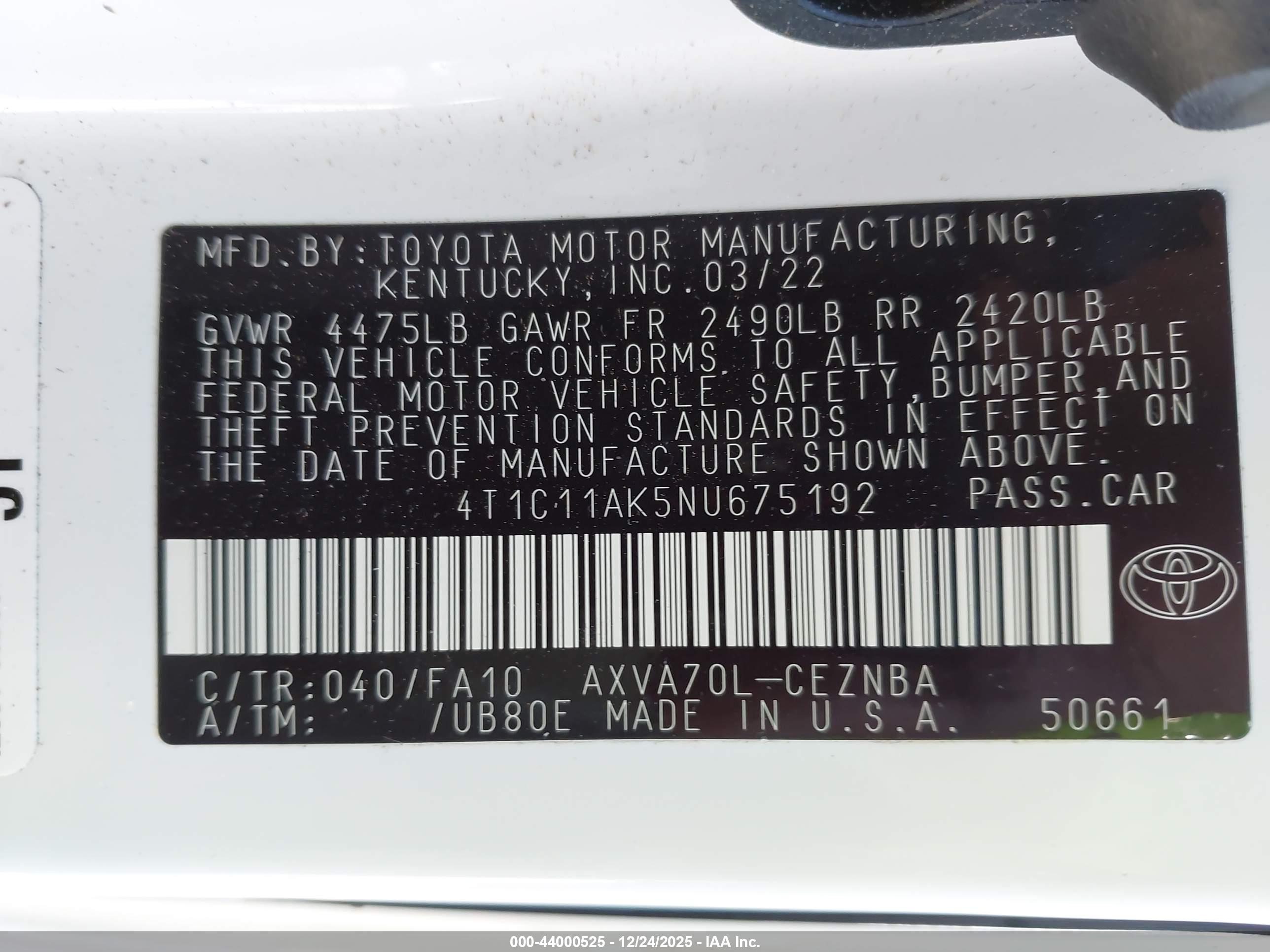 TOYOTA CAMRY image 9