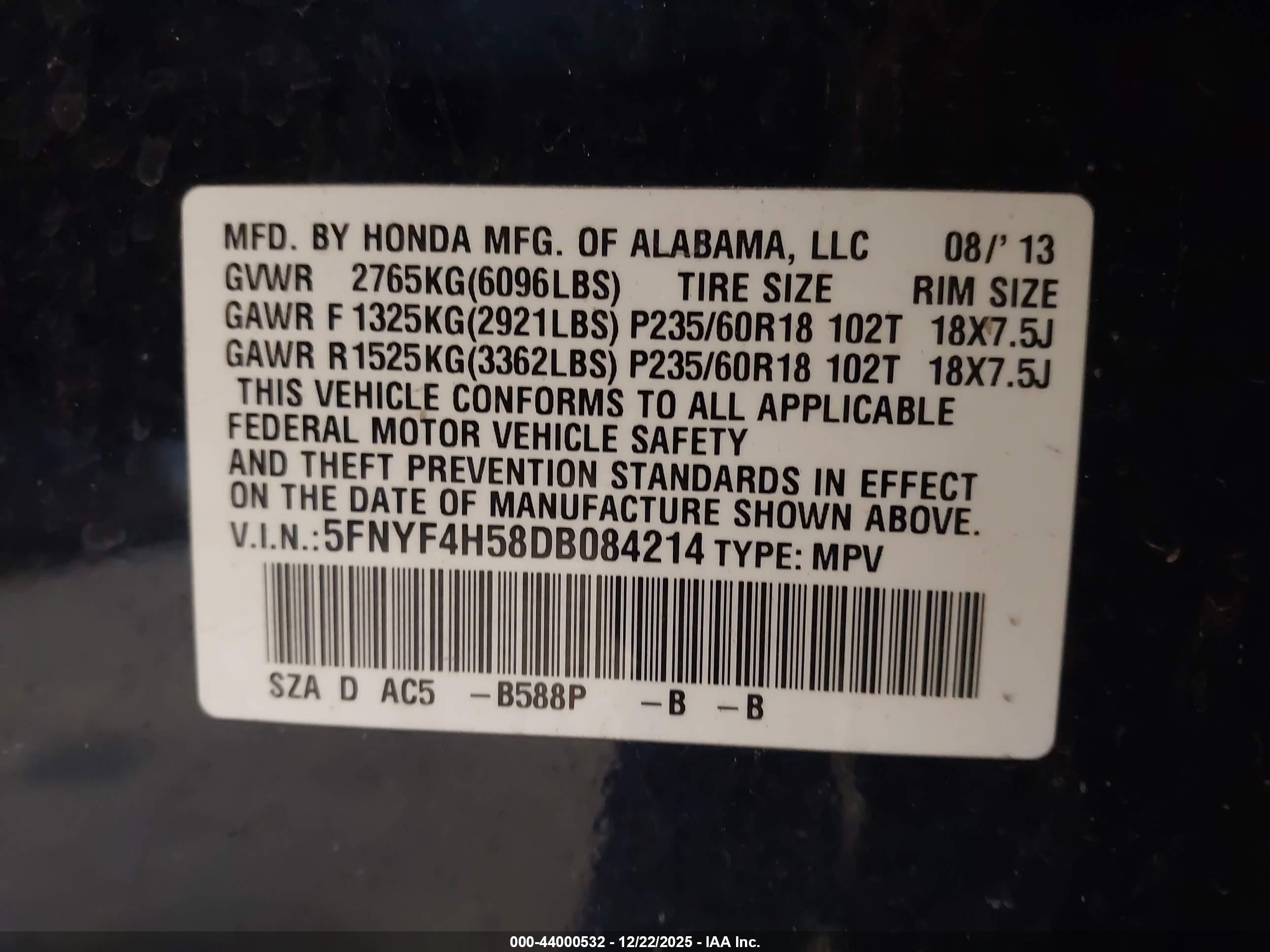 HONDA PILOT image 9