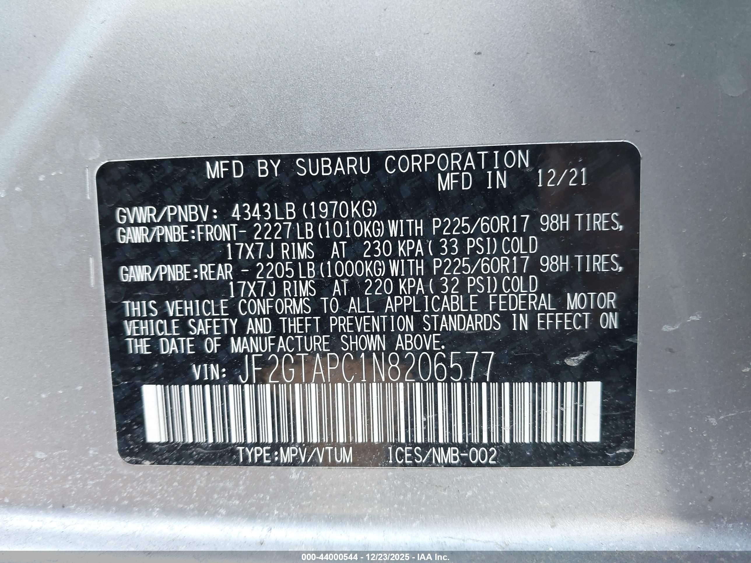 SUBARU CROSSTREK image 9