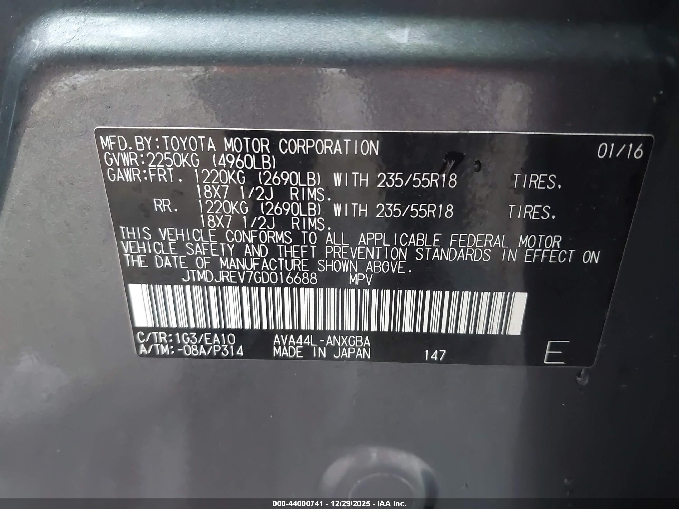 TOYOTA RAV4 image 9