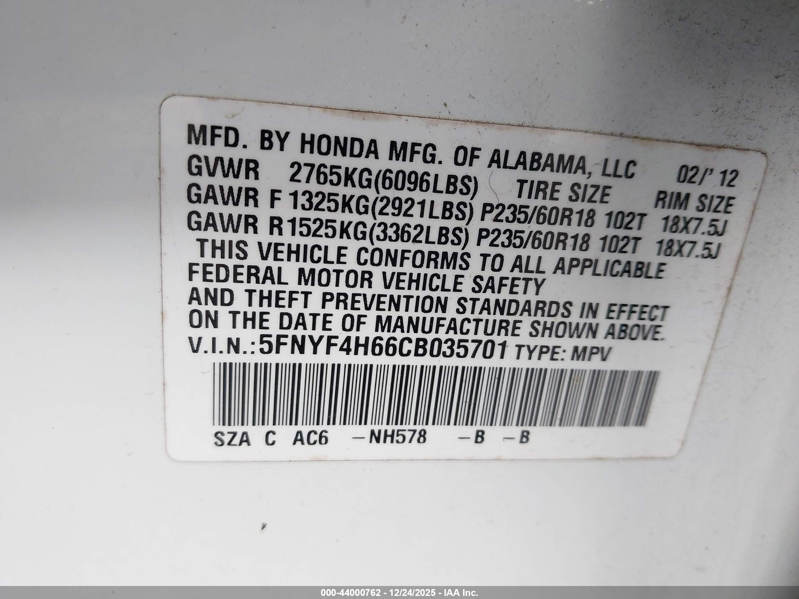 HONDA PILOT image 9