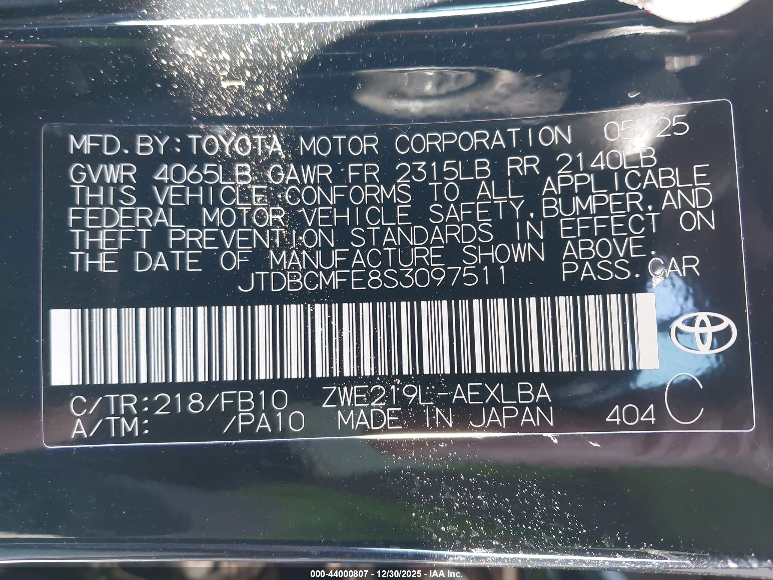 TOYOTA COROLLA image 9