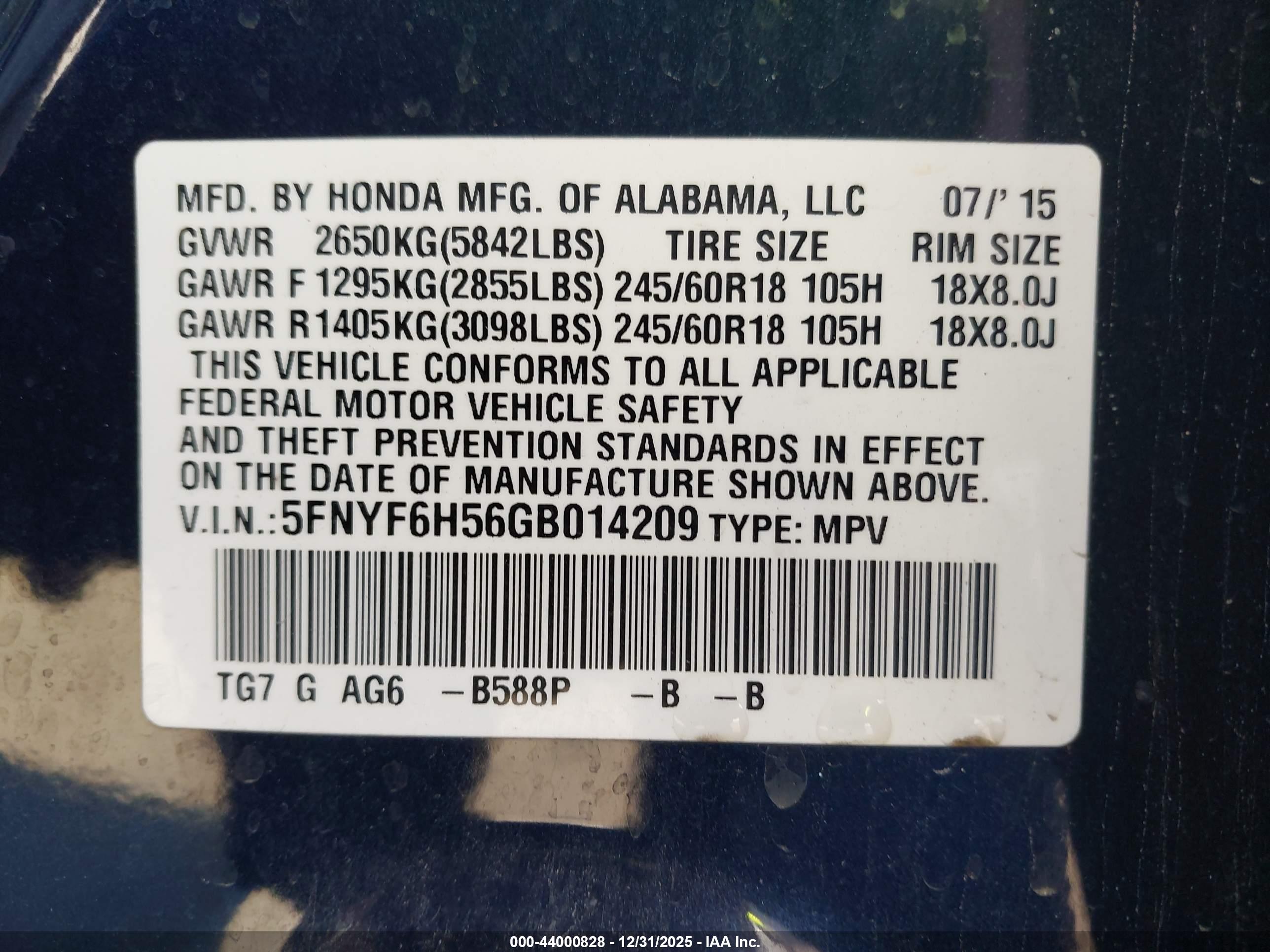HONDA PILOT image 9