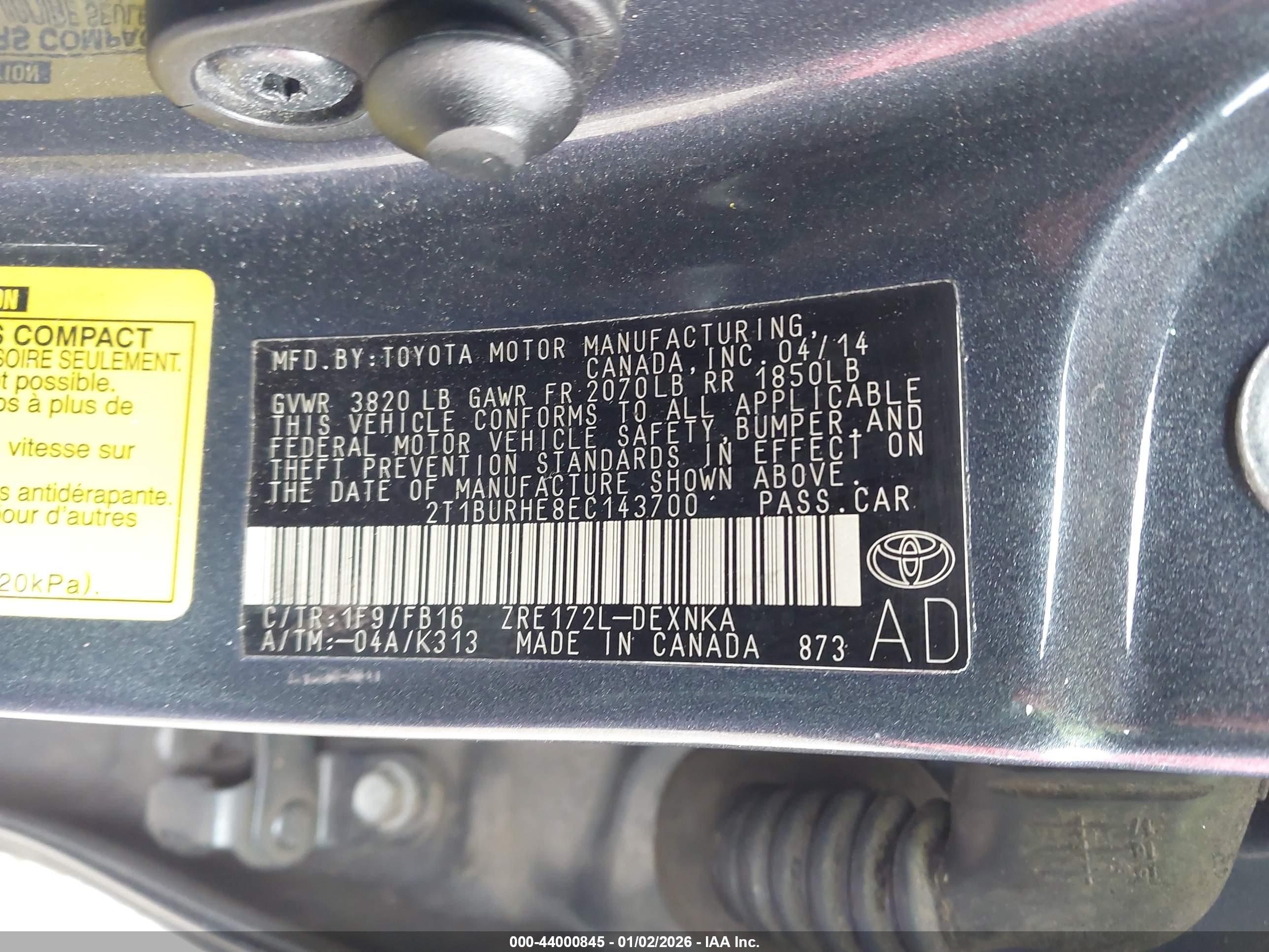 TOYOTA COROLLA image 9