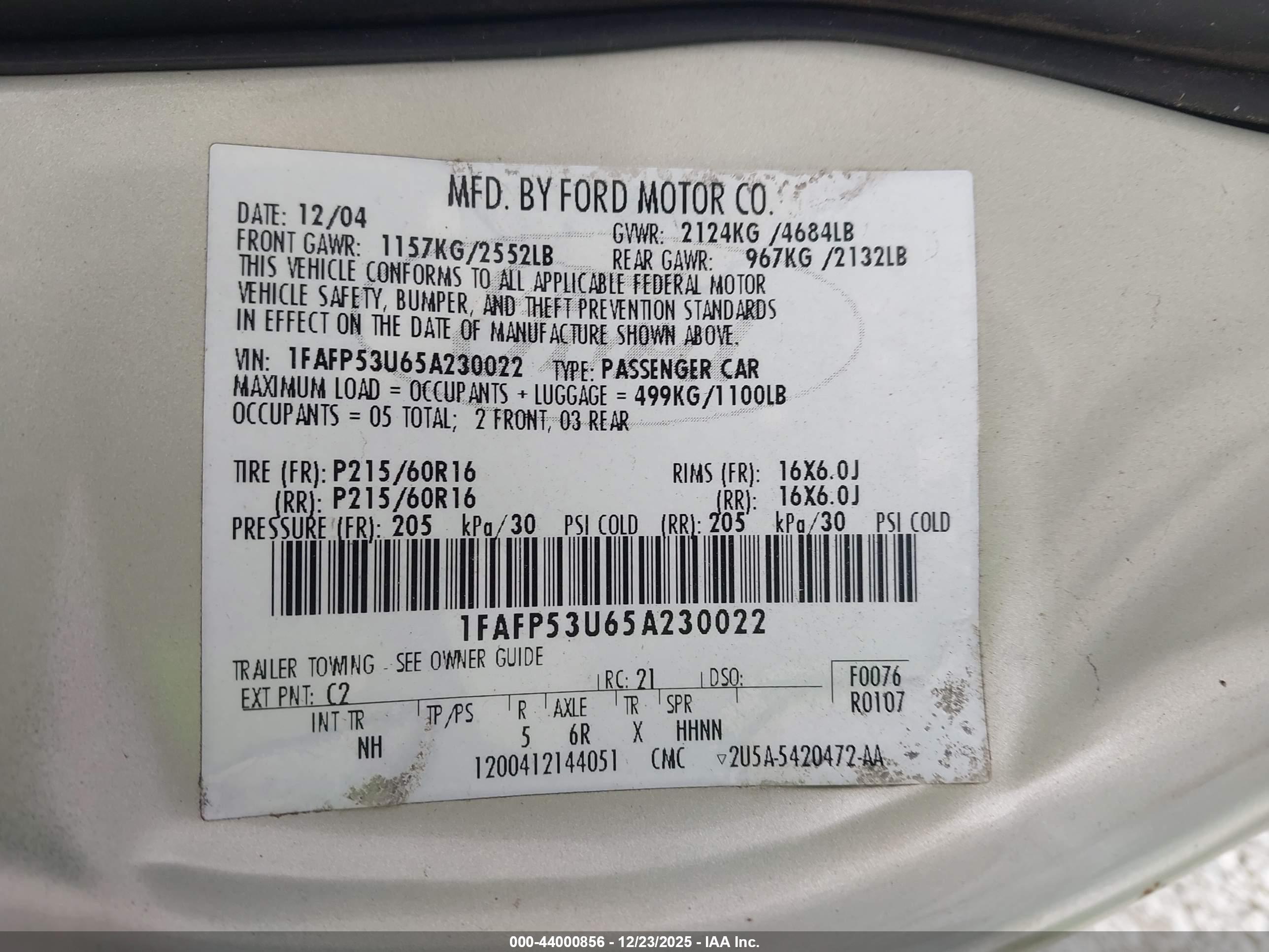 FORD TAURUS image 9