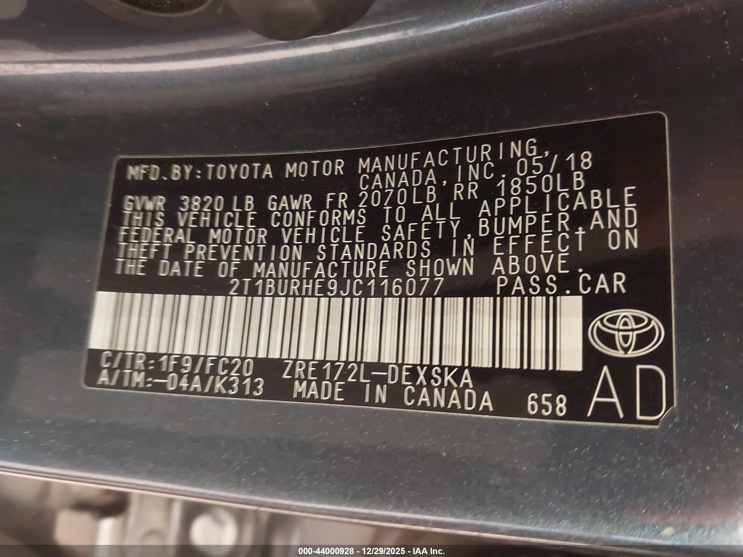 TOYOTA COROLLA image 9