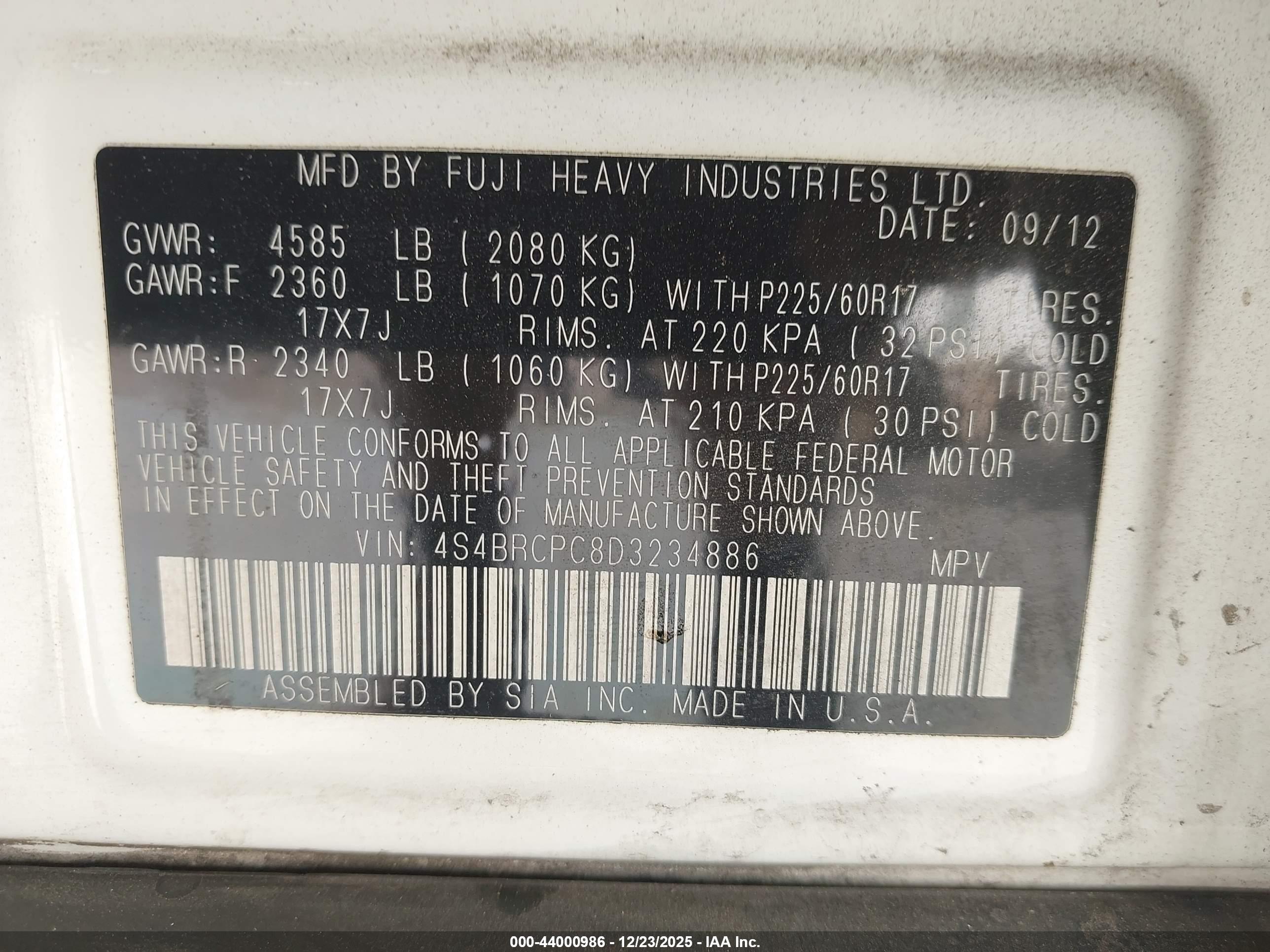 SUBARU OUTBACK image 9